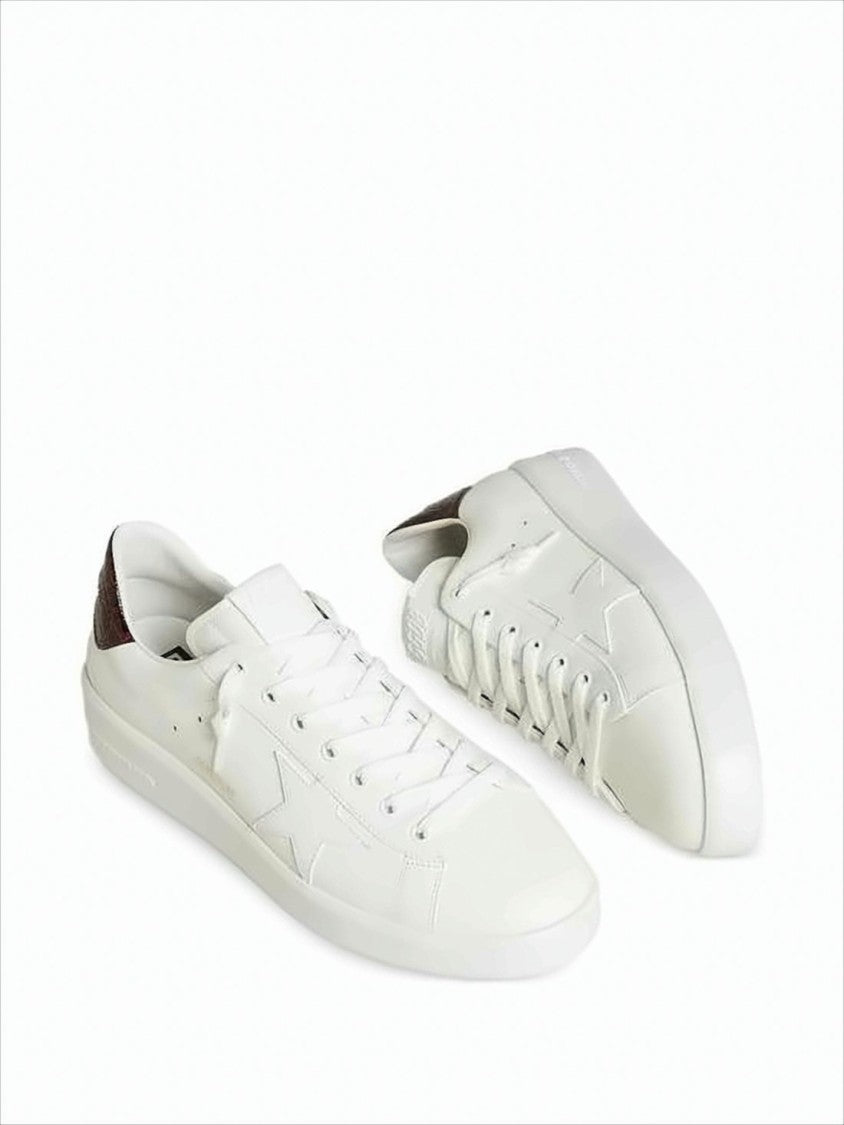 Low-Top White Leather Sneakers