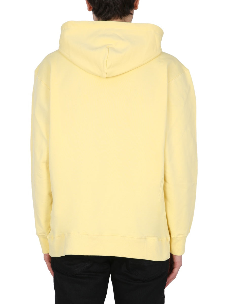 Pastel Yellow Hoodie With Drawstring
