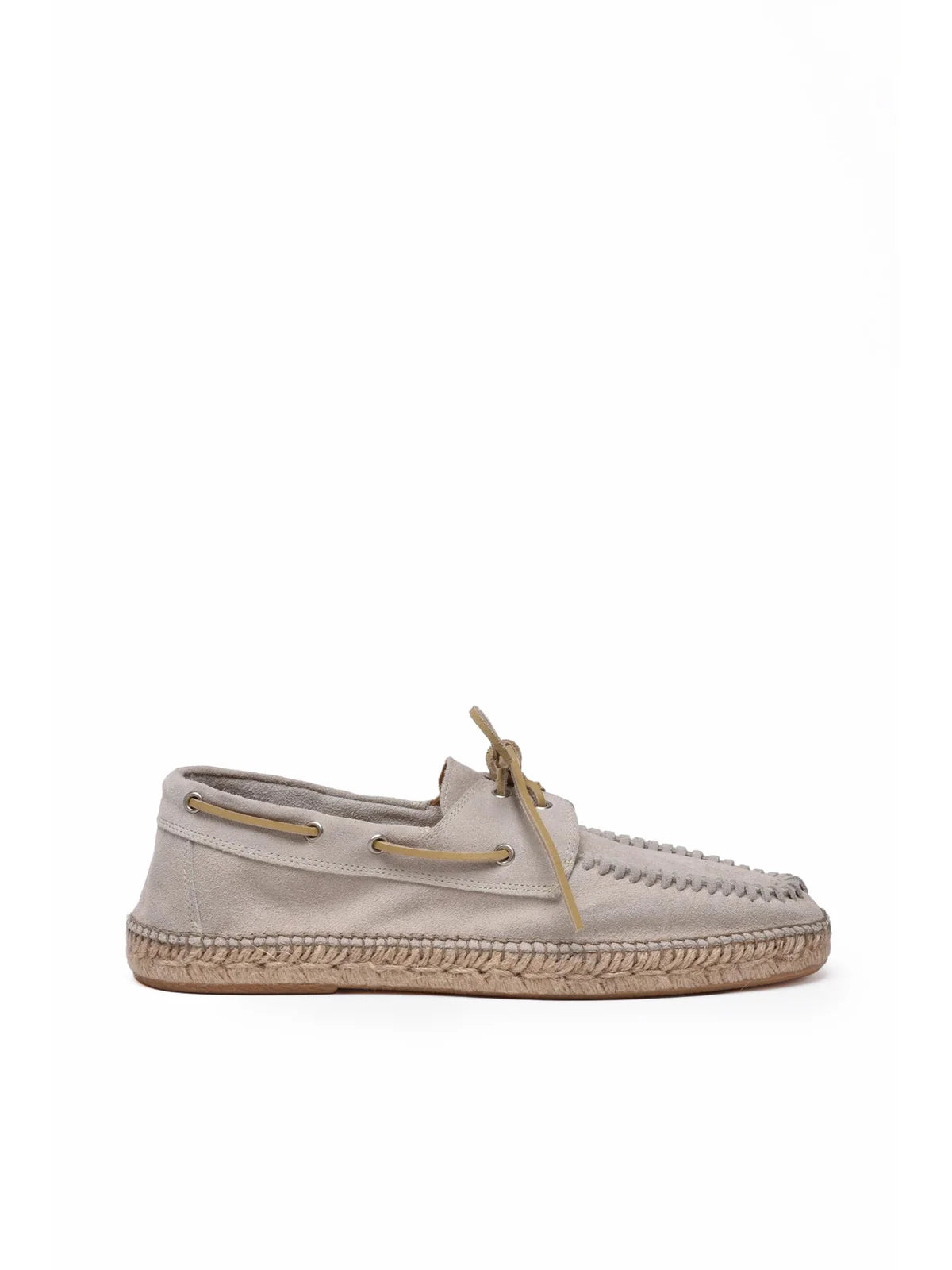 Beige Men Leather Espadrilles