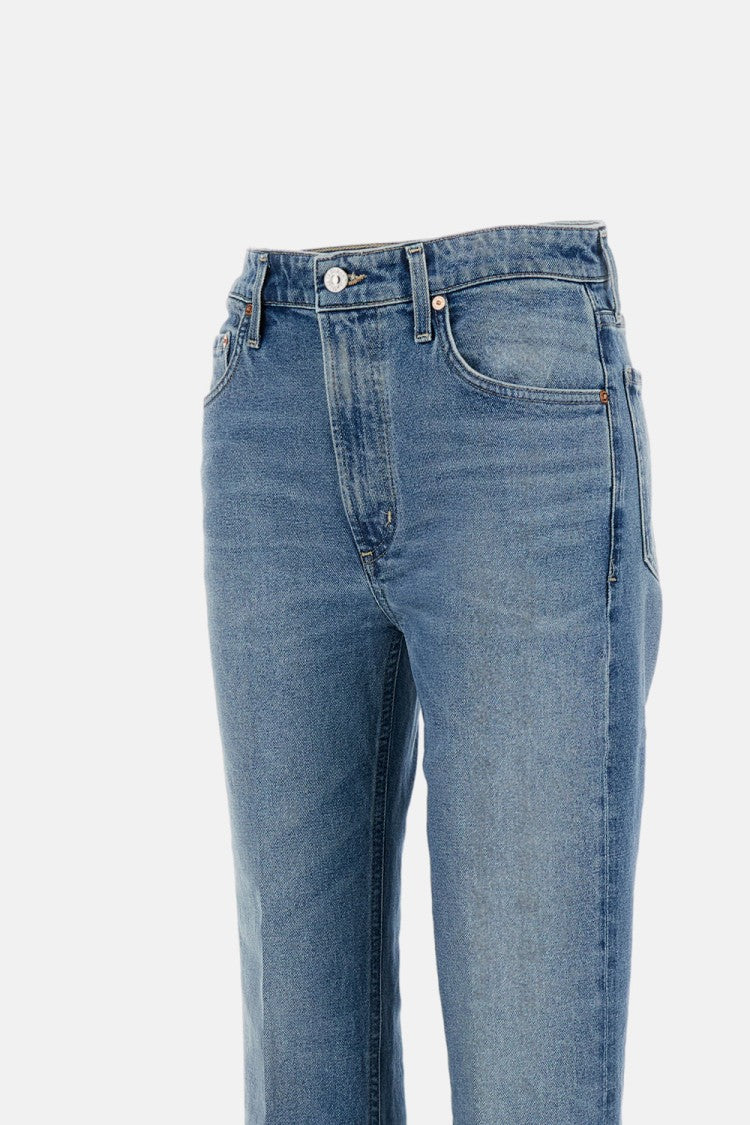 Dżinsy Wide Leg z jasnoniebieskiego denimu z pięcioma kieszeniami