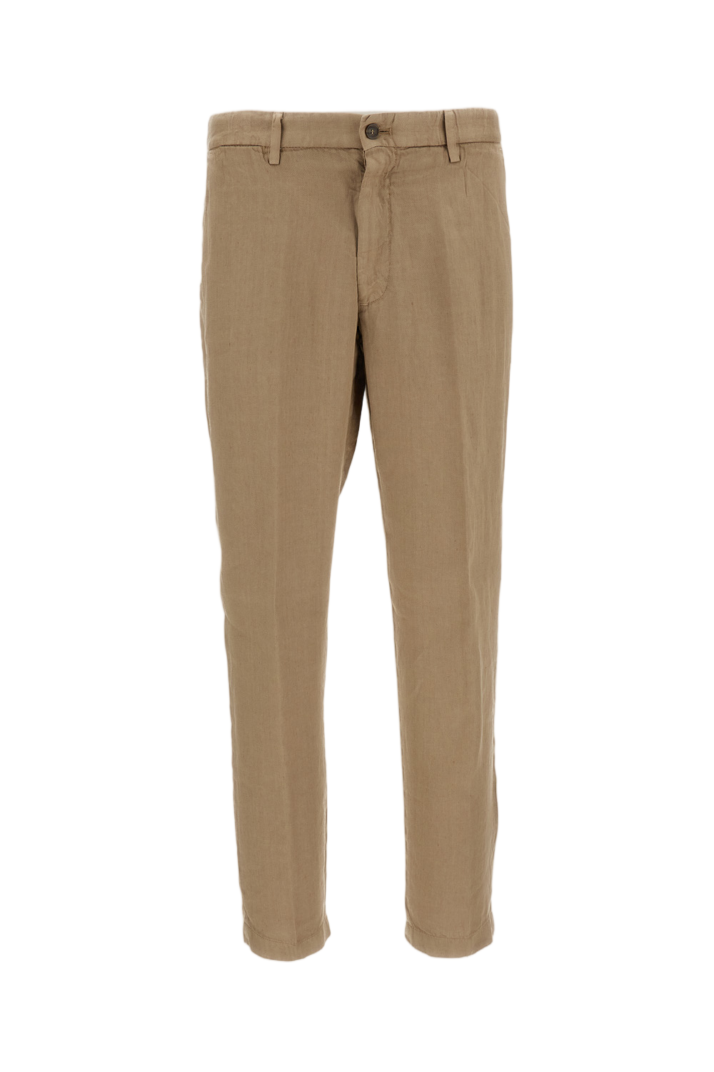 Linen Slim-Fit Tailored Pants