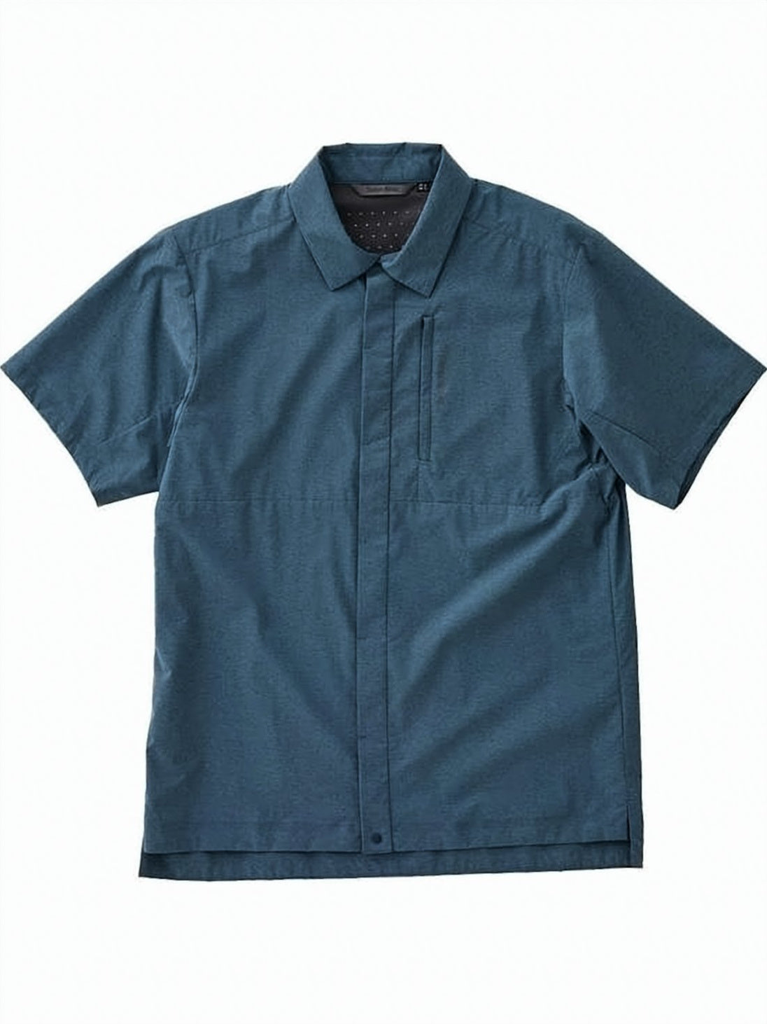 Short-Sleeved Minimalistic Shirt with Classic Collar