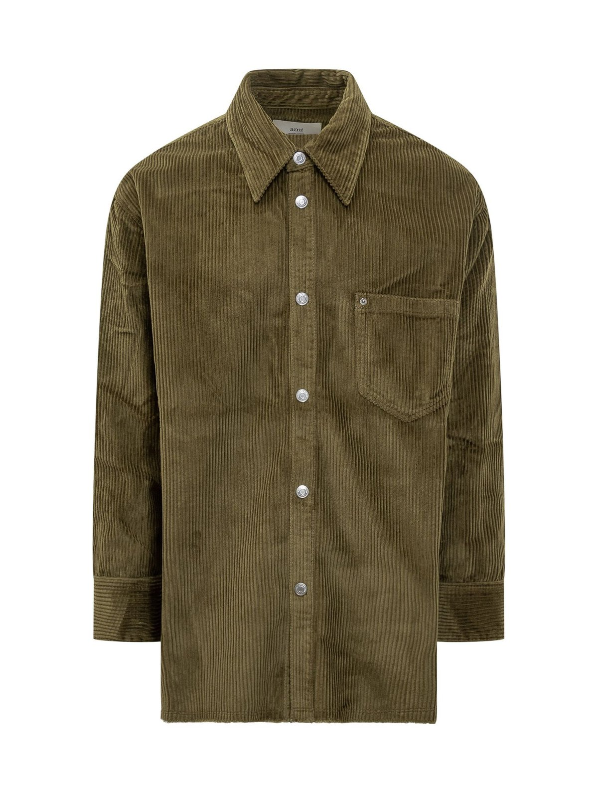Corduroy Velvet Side-Slit Overshirt