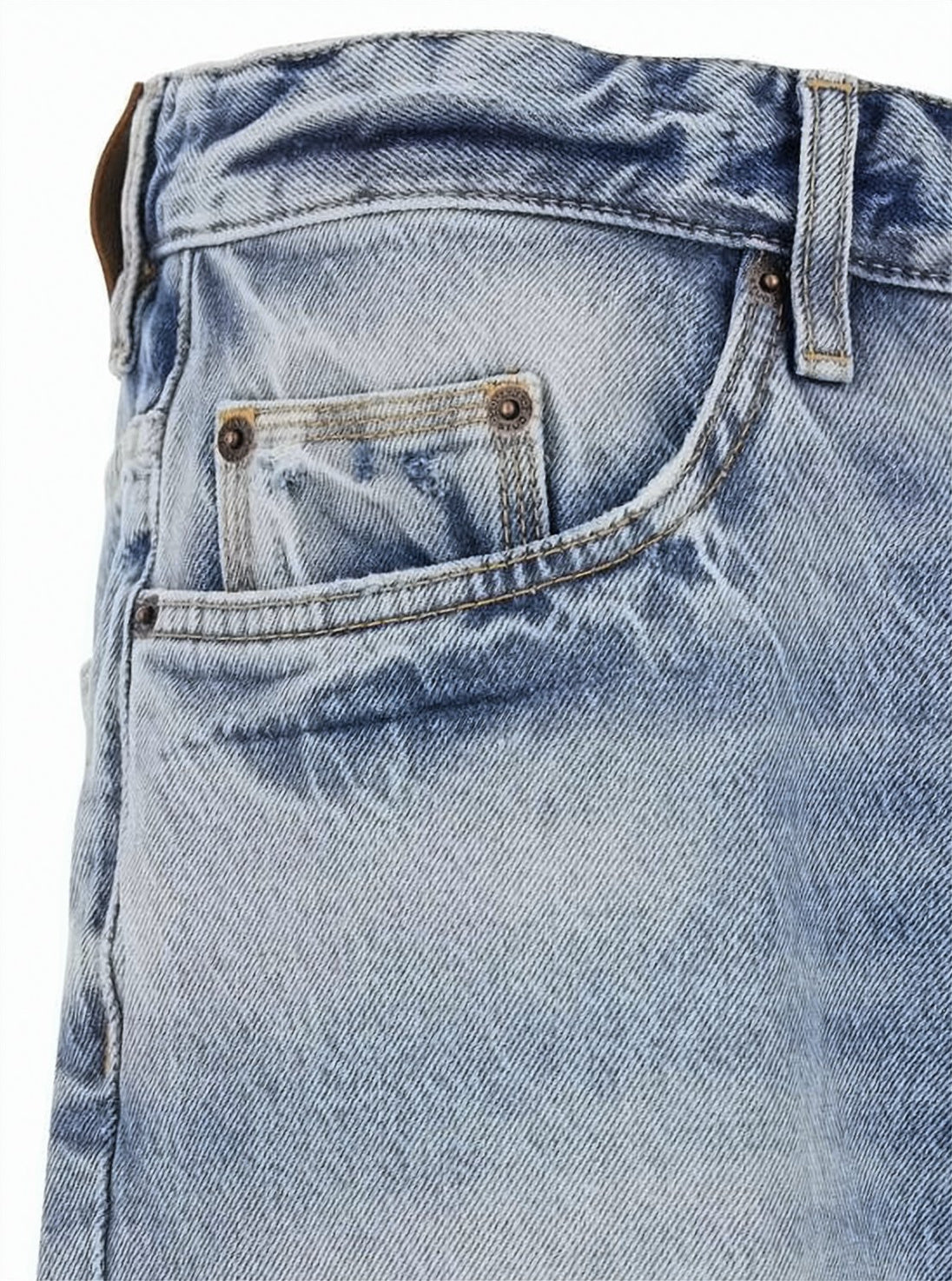 Light Blue Faded Denim Pants