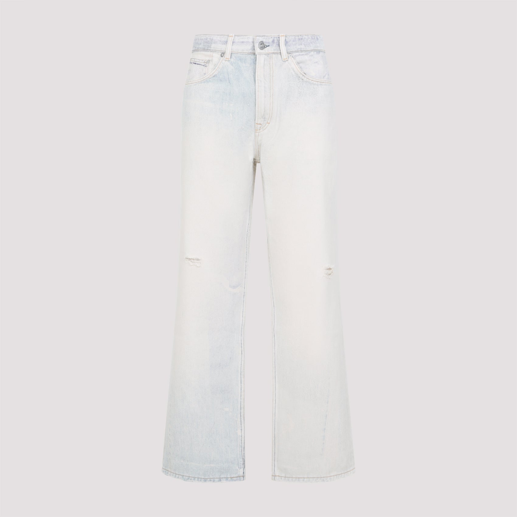 Relaxed Fit Distressed Denim Jeans