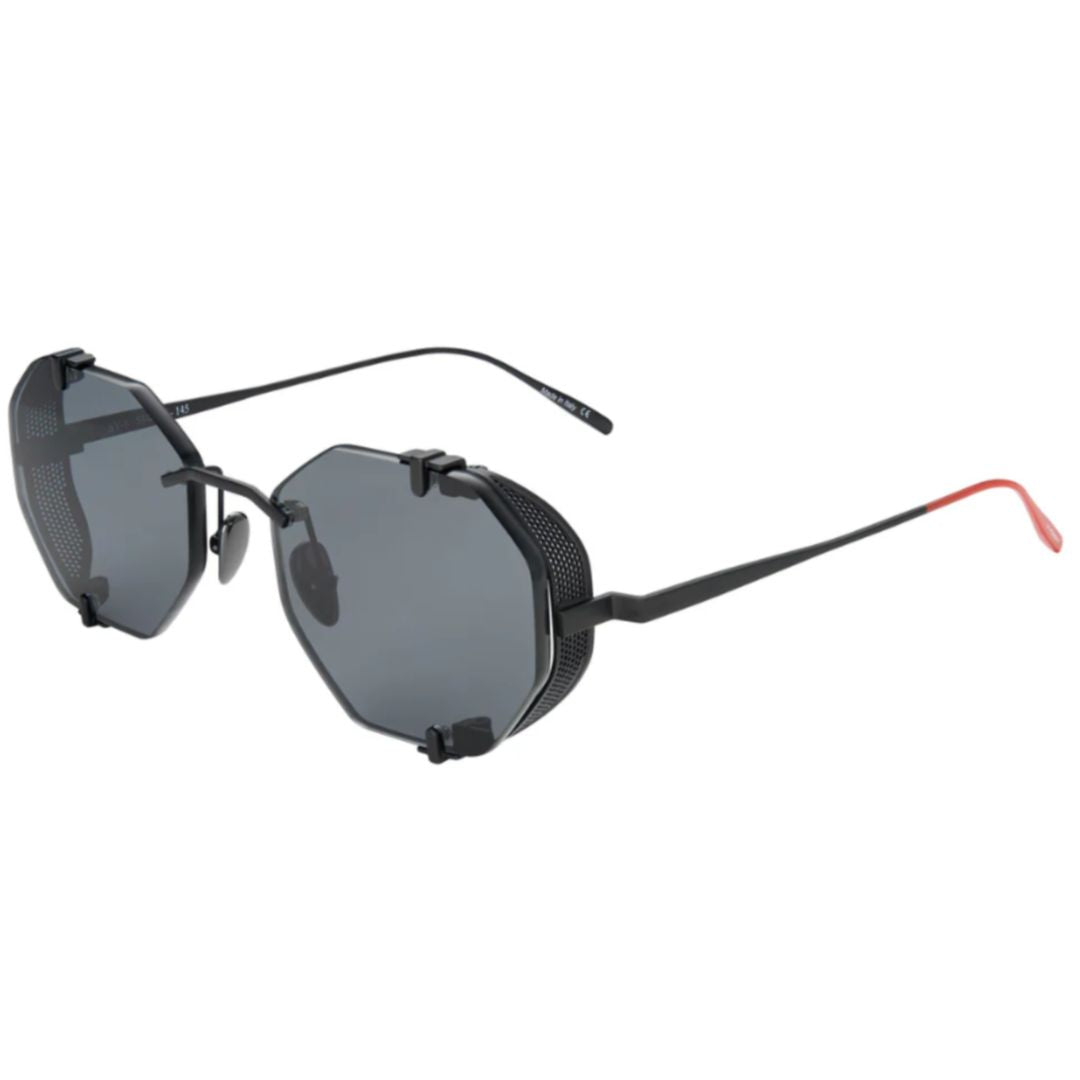 Sever Sv-1 Octagonal Titanium Sunglasses with Dark Lenses