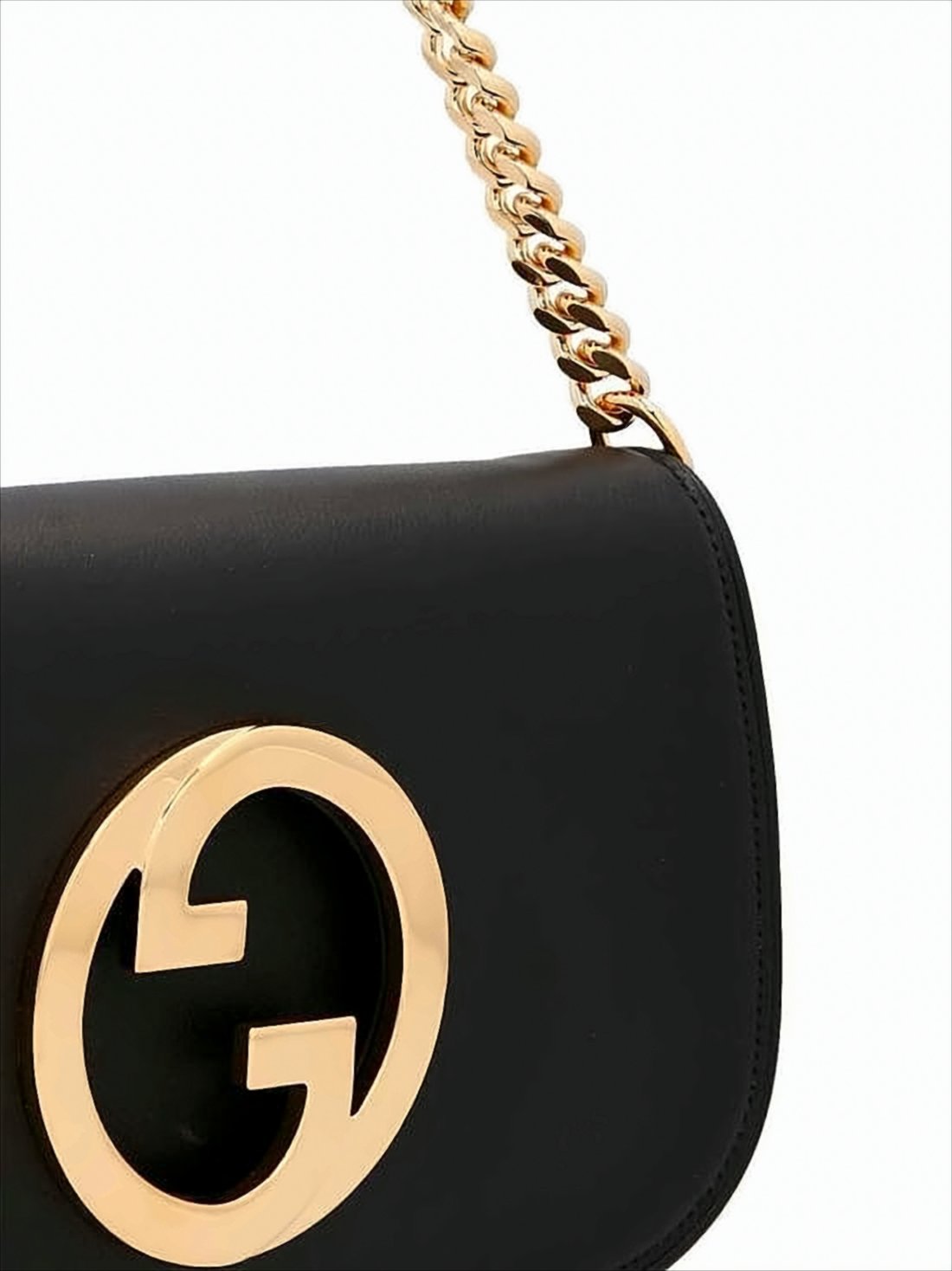 Rectangular Black Leather Crossbody Bag