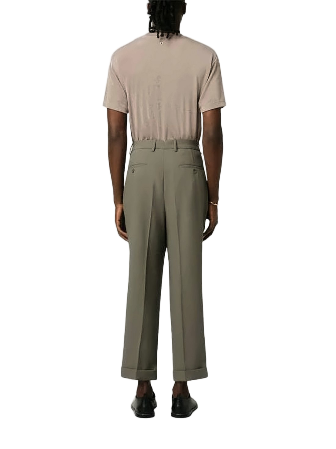 Tailored High-Waist Suit Pants with Pleated Front