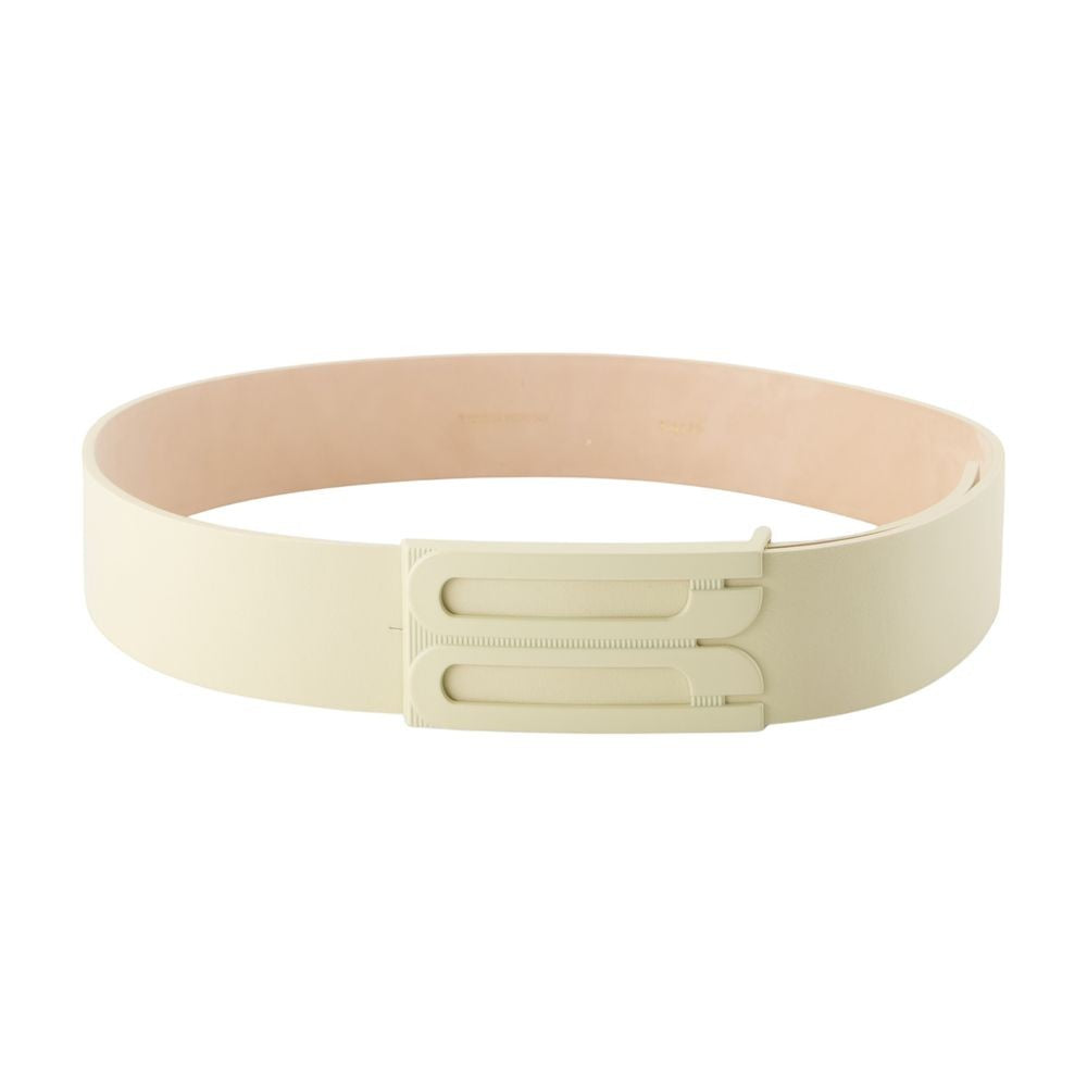 Tonal Jumbo Belt - Leather - White