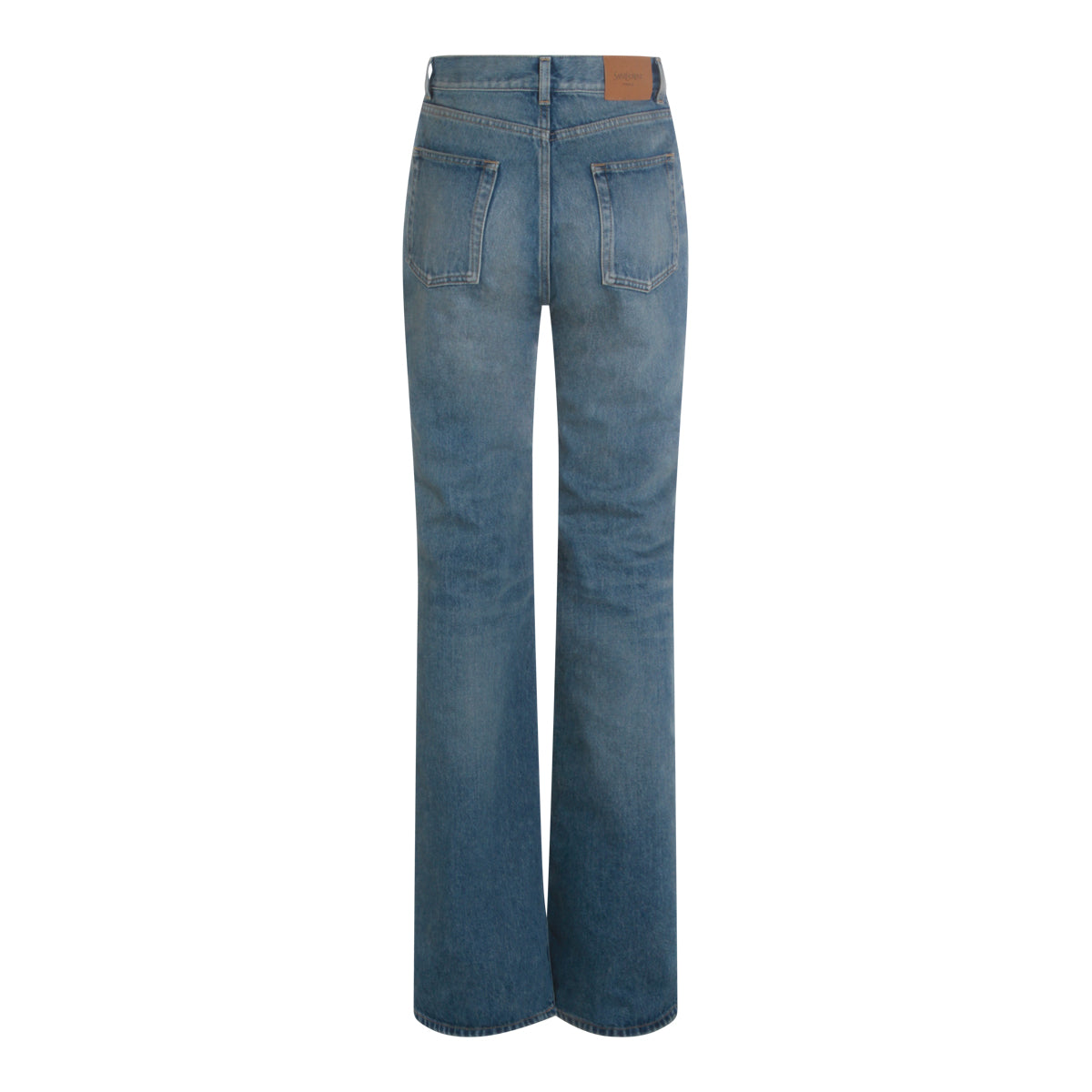 Midi Blue Cotton Jeans