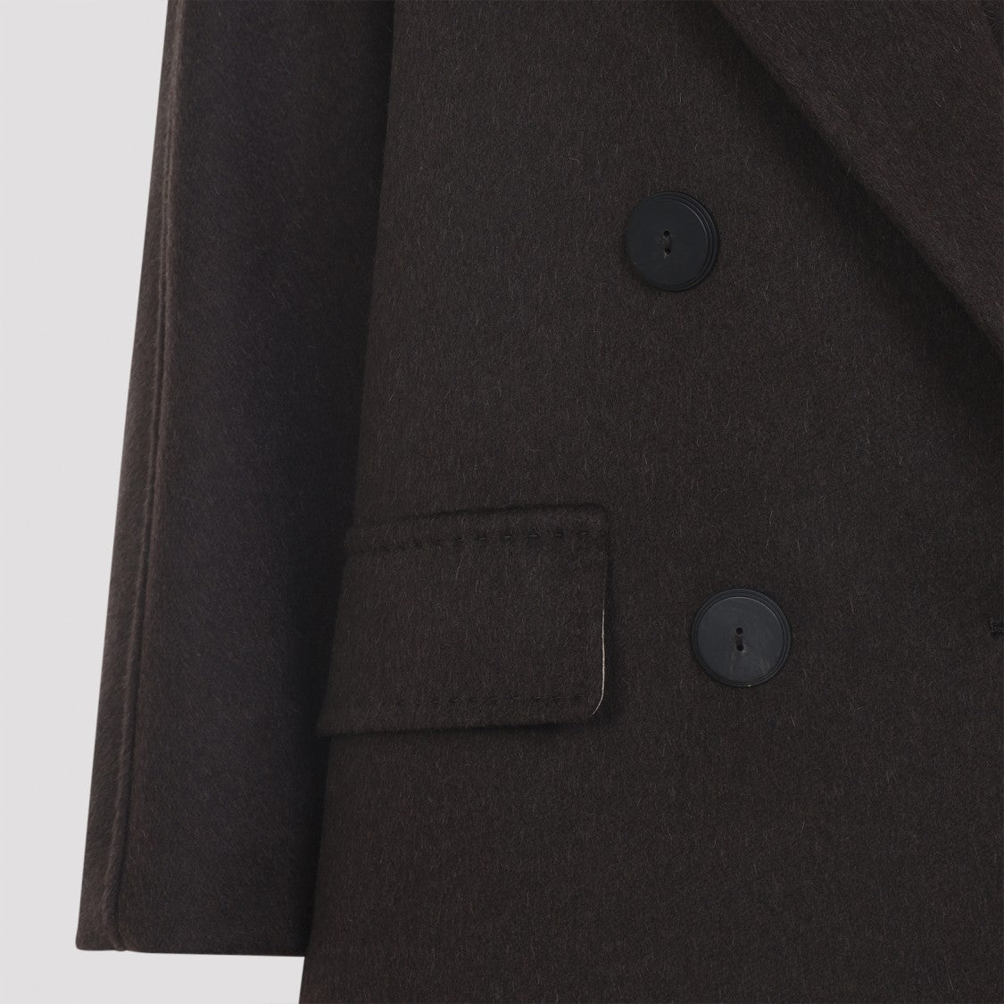 Double-Breasted Cashmere-Alpaca Blend Coat With Tailored Silhouette