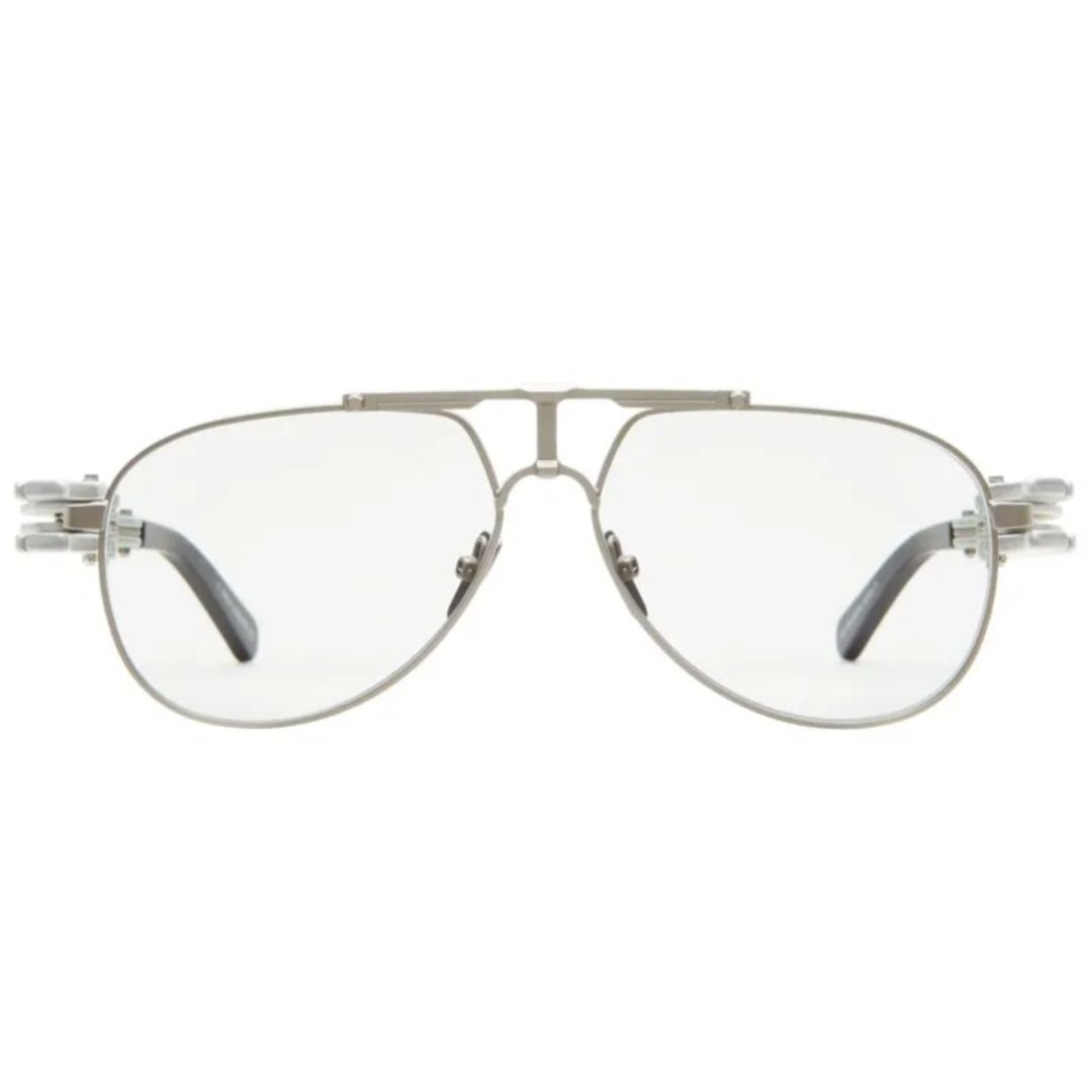 O20 Sleek Silver Metal Sunglasses with Double Bridge Design