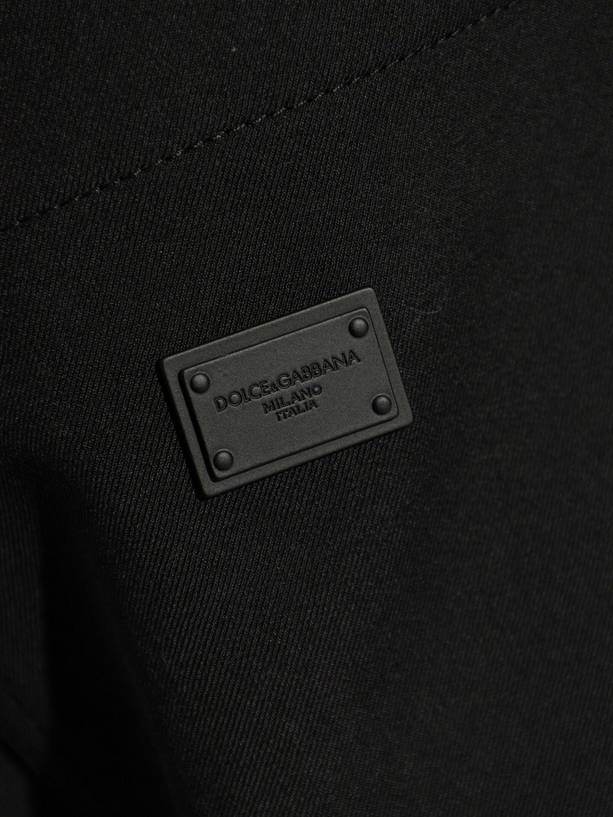 Regular Fit Black Virgin Wool Trousers