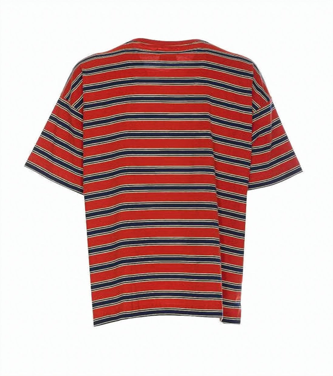 Short-Sleeved Striped T-Shirt with Classic Neckline