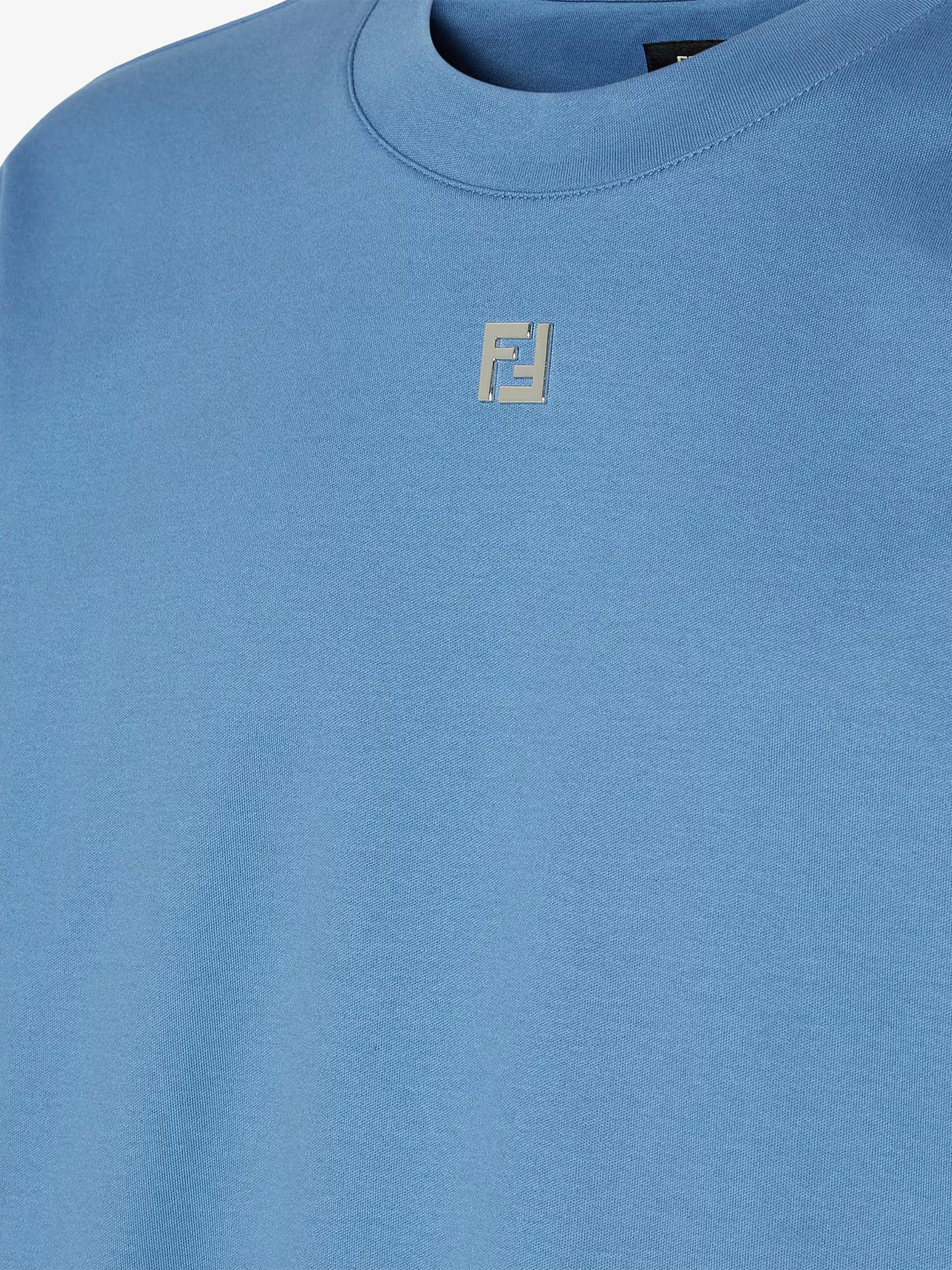 Relaxed-Fit Blue Logo Detail T-Shirt