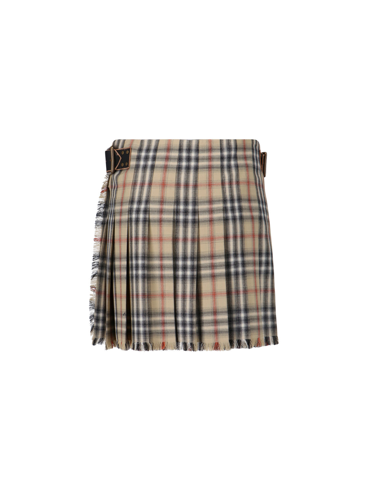 "Check" Mini Kilt – Beige