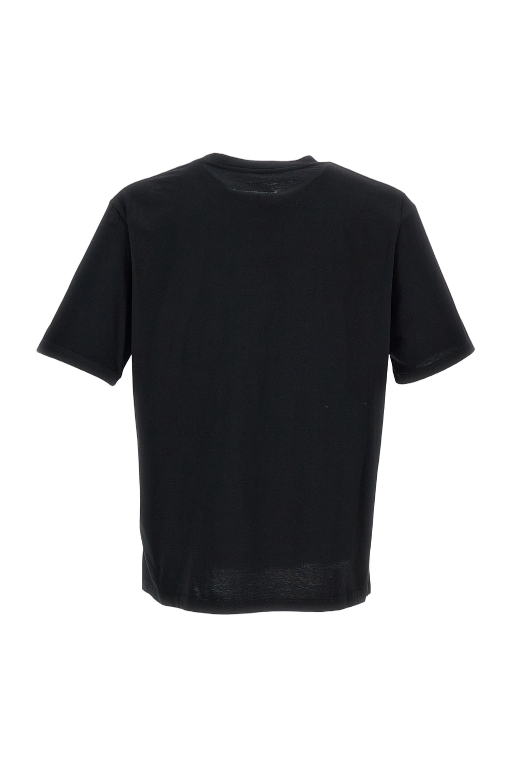 Black Cotton Printed Short-Sleeve T-Shirt