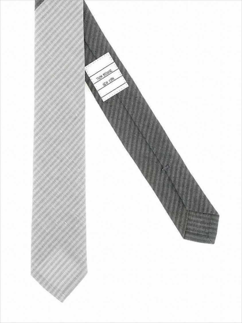 Two-Tone Textured Striping Slim Tie