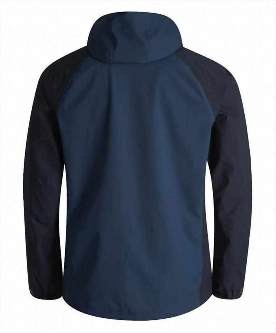 Two-Tone Casual Jacket with Zippered Chest Pocket