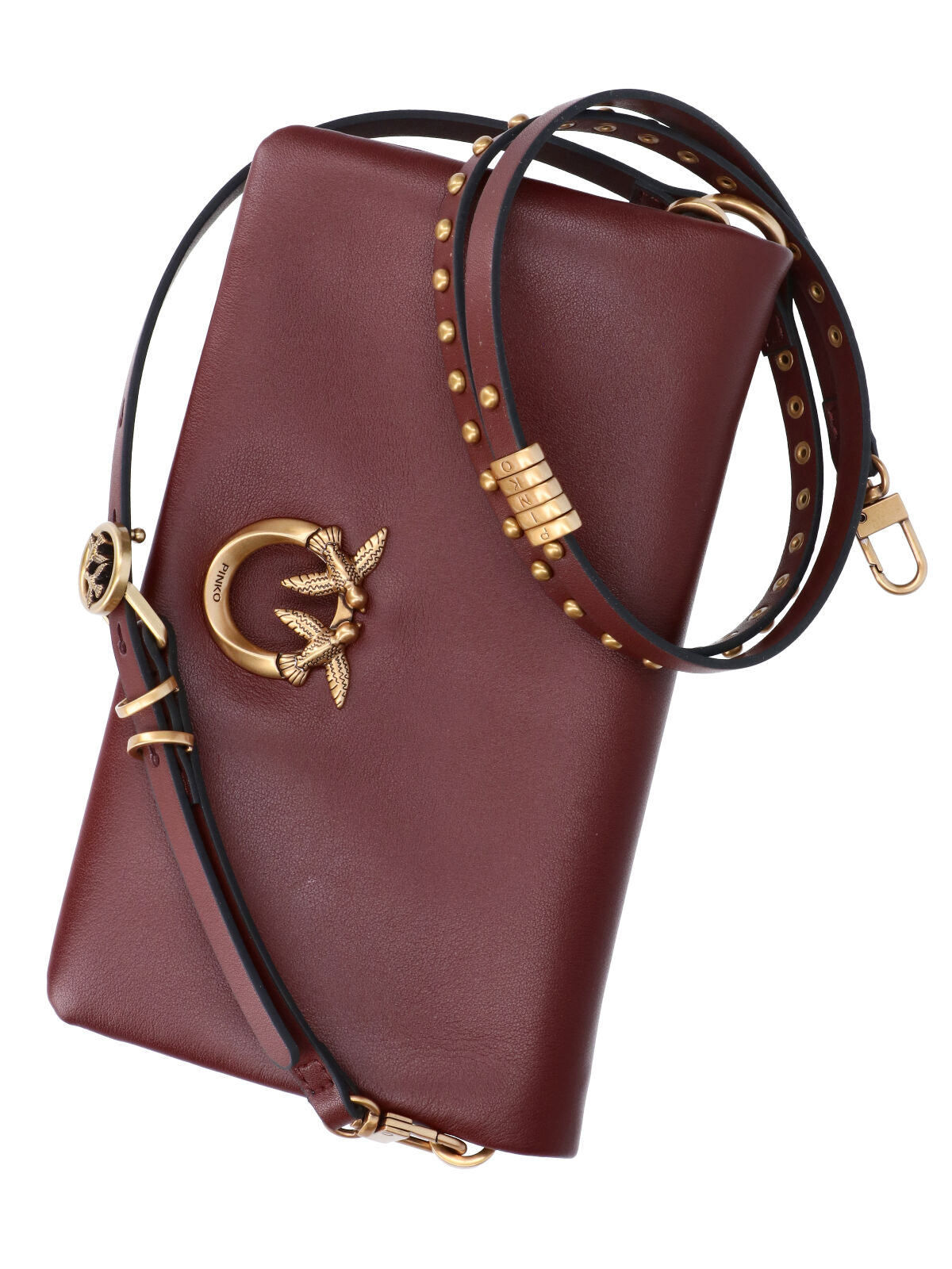 Burgundy Love Click Calf Leather Bag