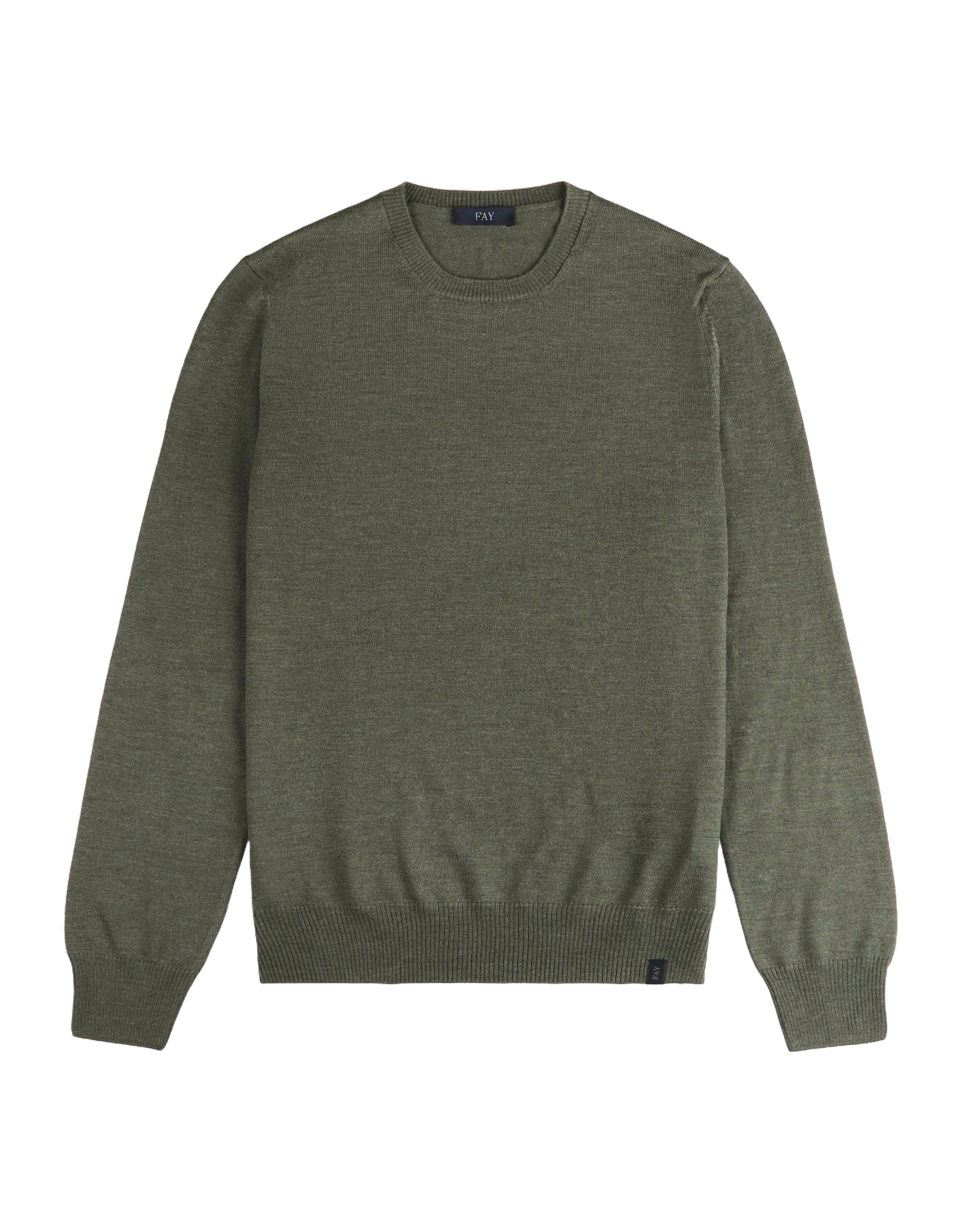 Refined Wool Crew Neck Sweater