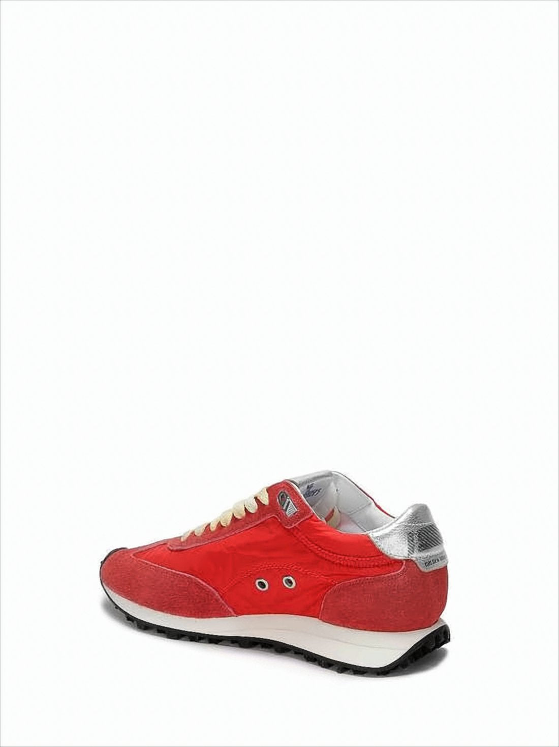 Red Sneakers with Suede Overlays