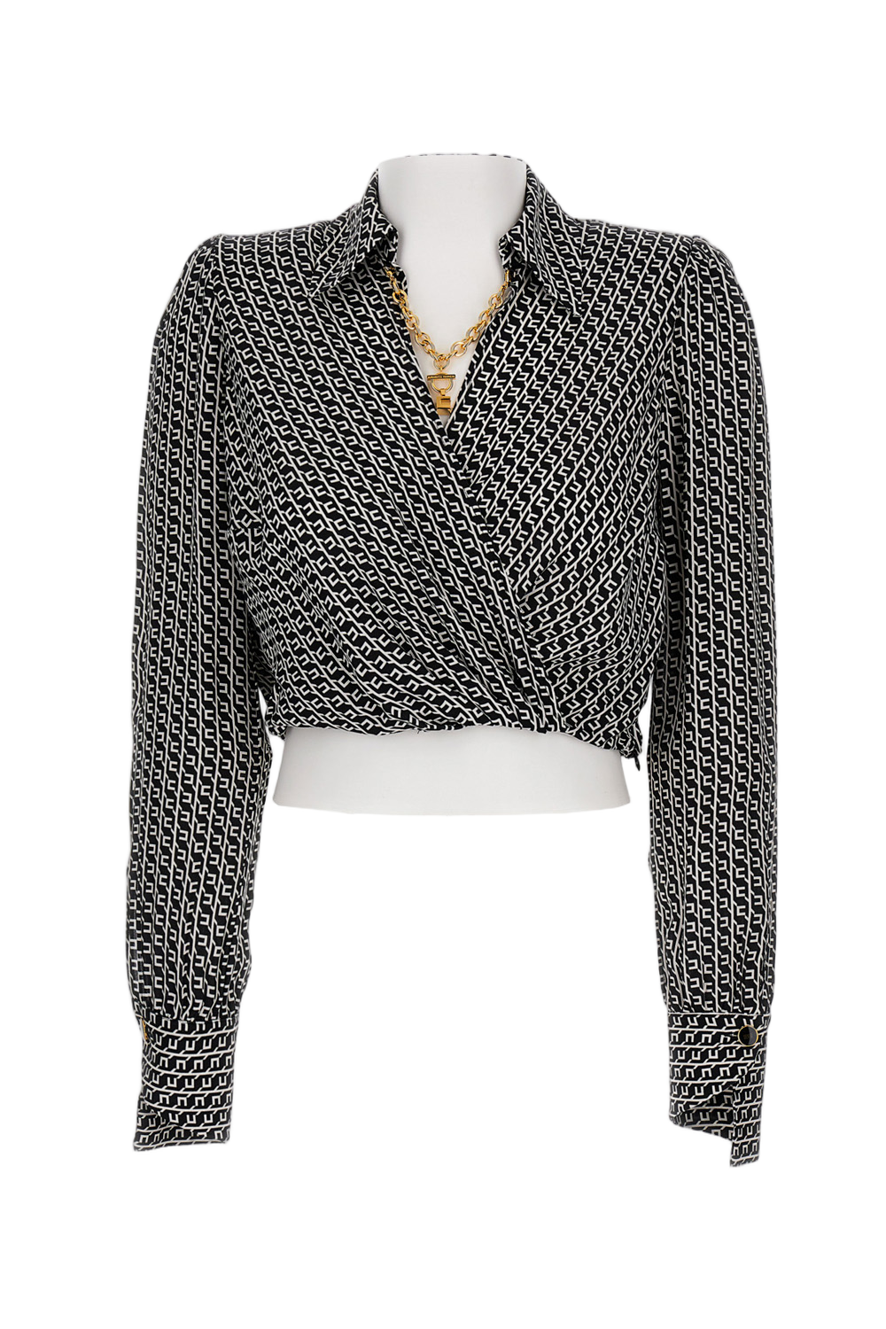Cropped Logo Print Shirt