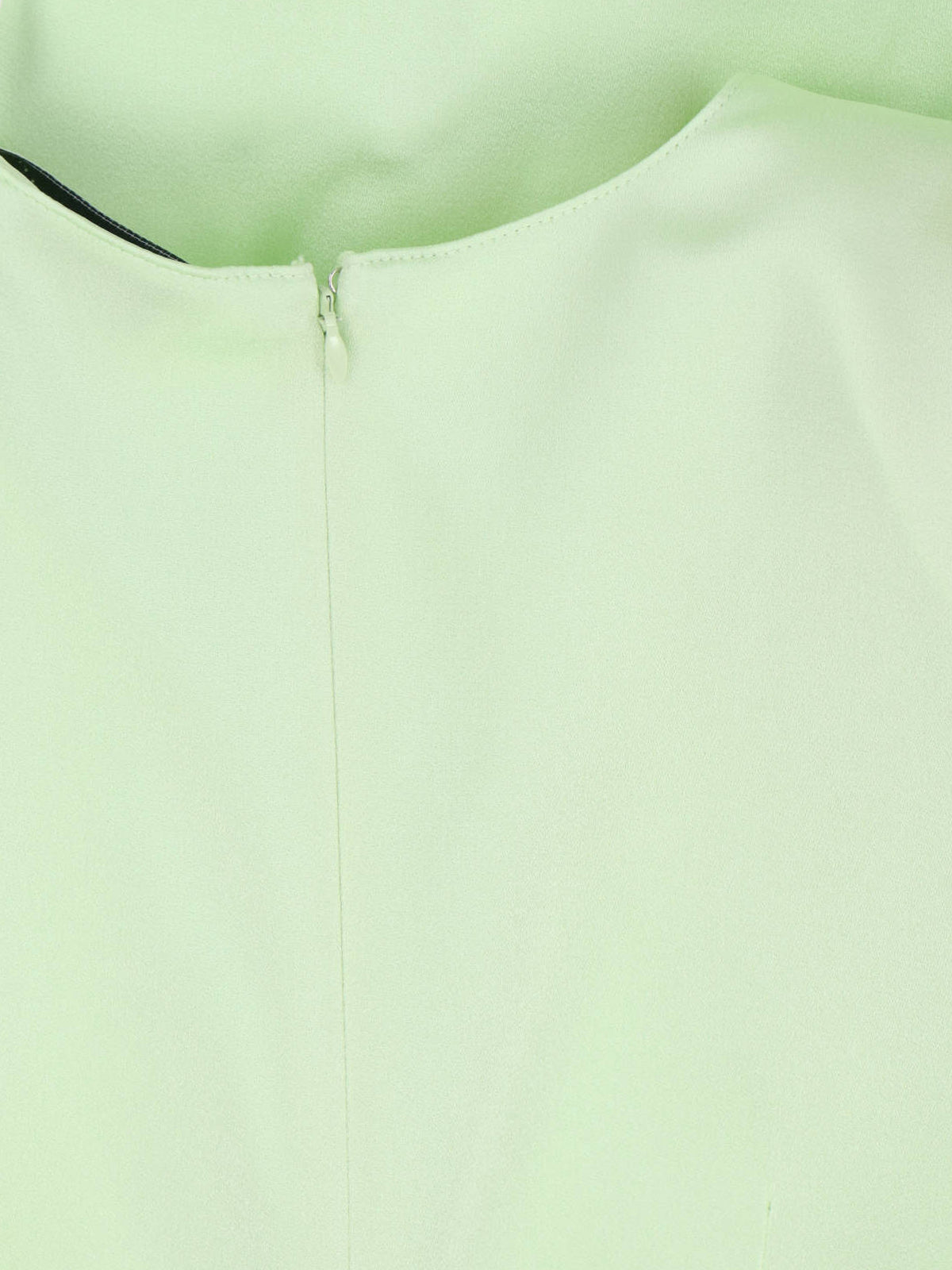 Green Asymmetrical Viscose Blend Midi Dress
