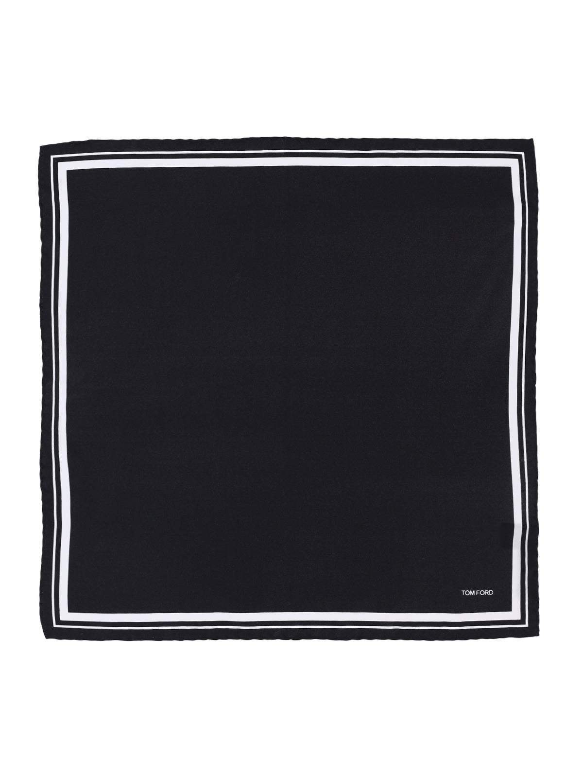 Contrast Detail Pocket Square – Black