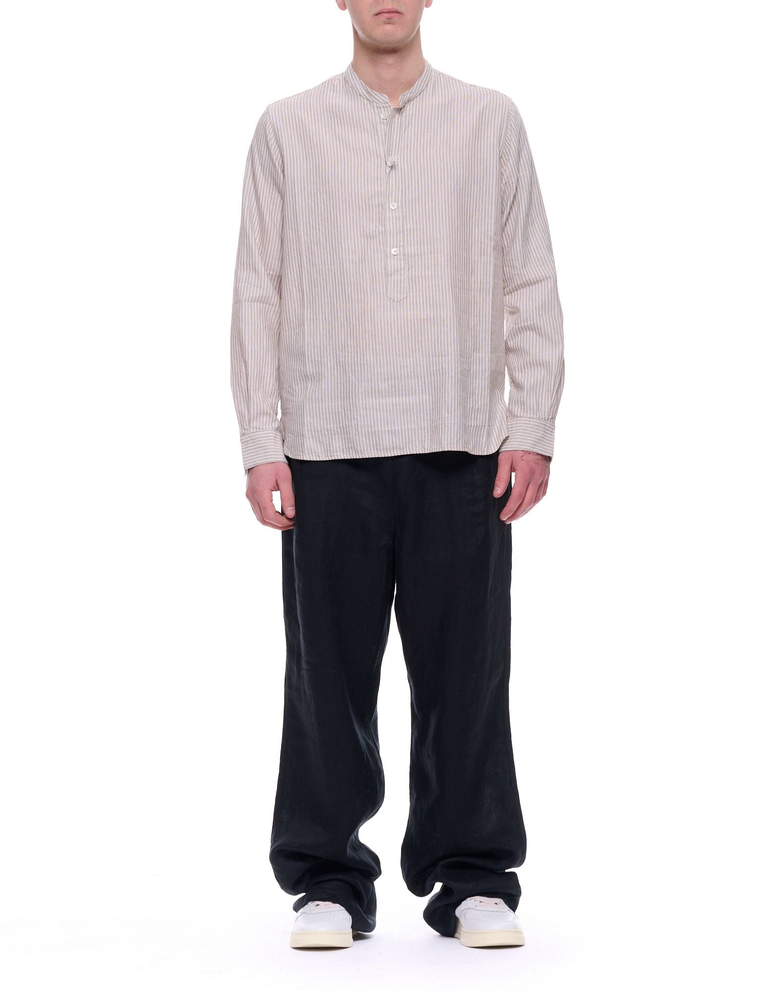Black Relaxed Fit Owen Linen Trousers
