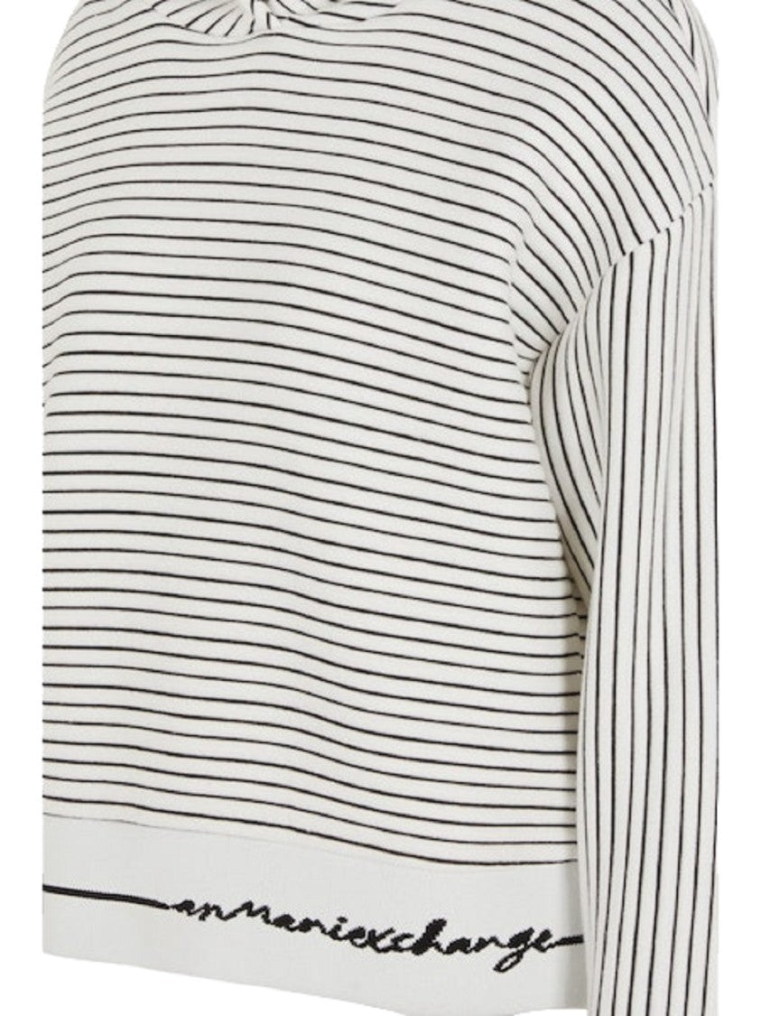 White Striped Sweatshirt