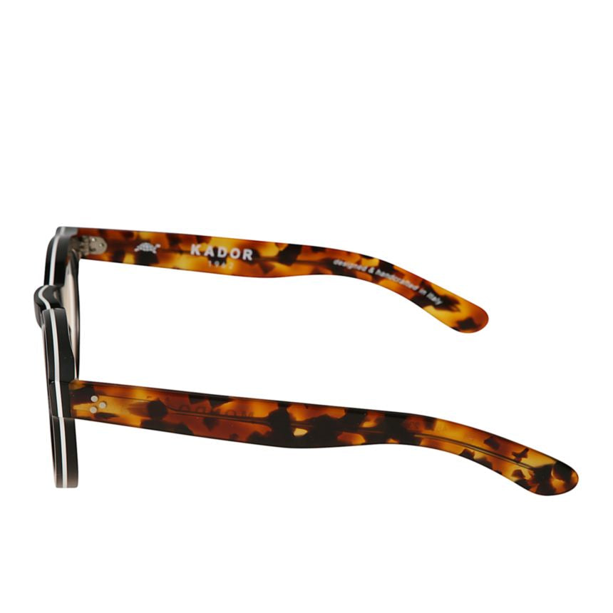 Mondo Bold Round Frame Eyeglasses with Tortoiseshell Temples