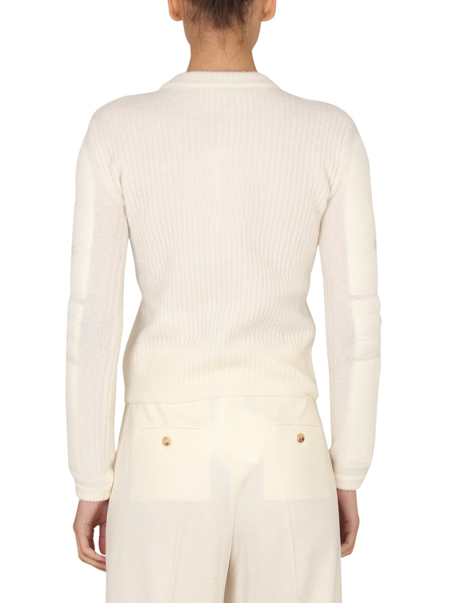 Stretch Mohair Yarn Knit Sweater