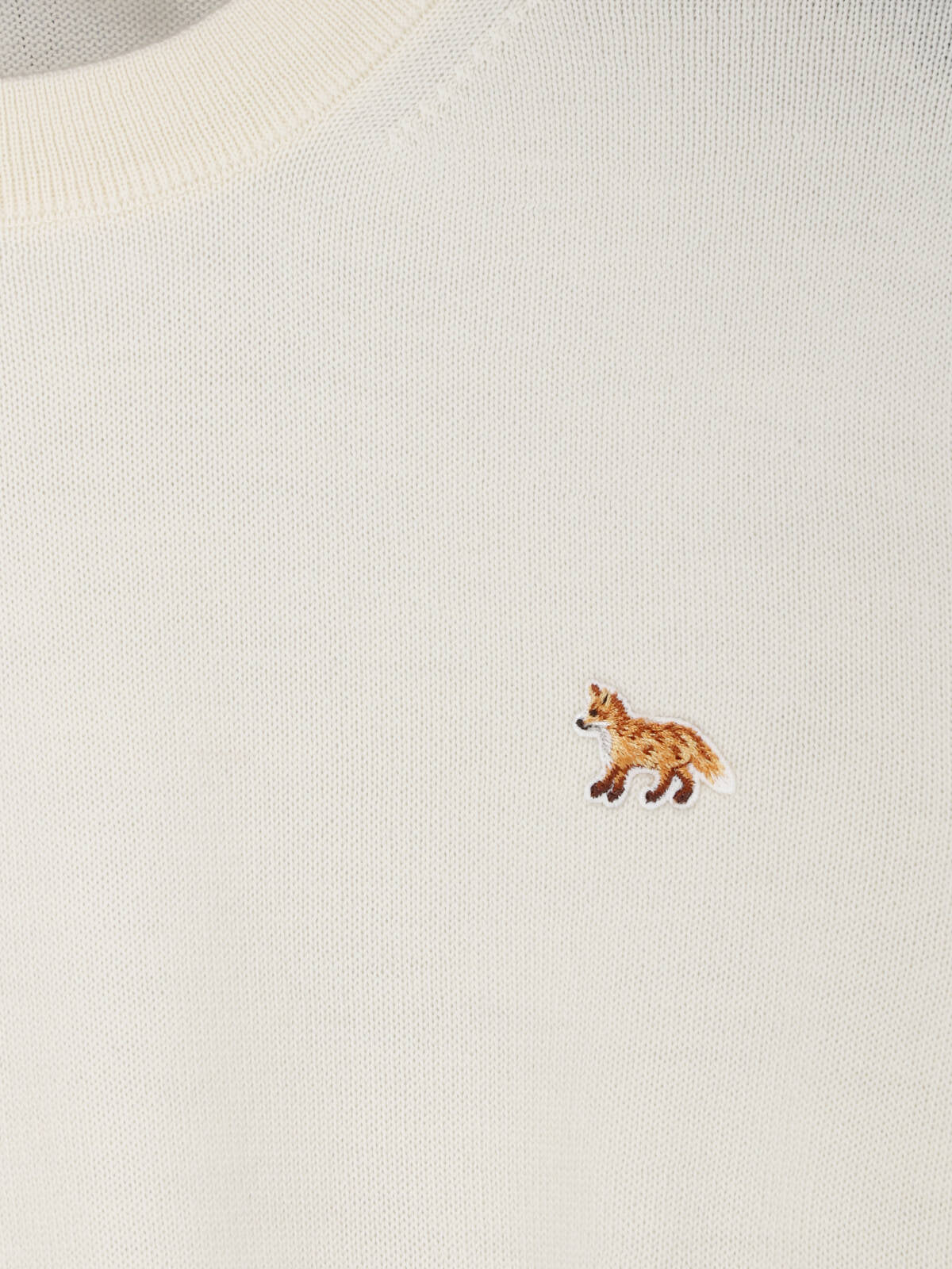 Cream Baby Fox Merino Wool Sweater