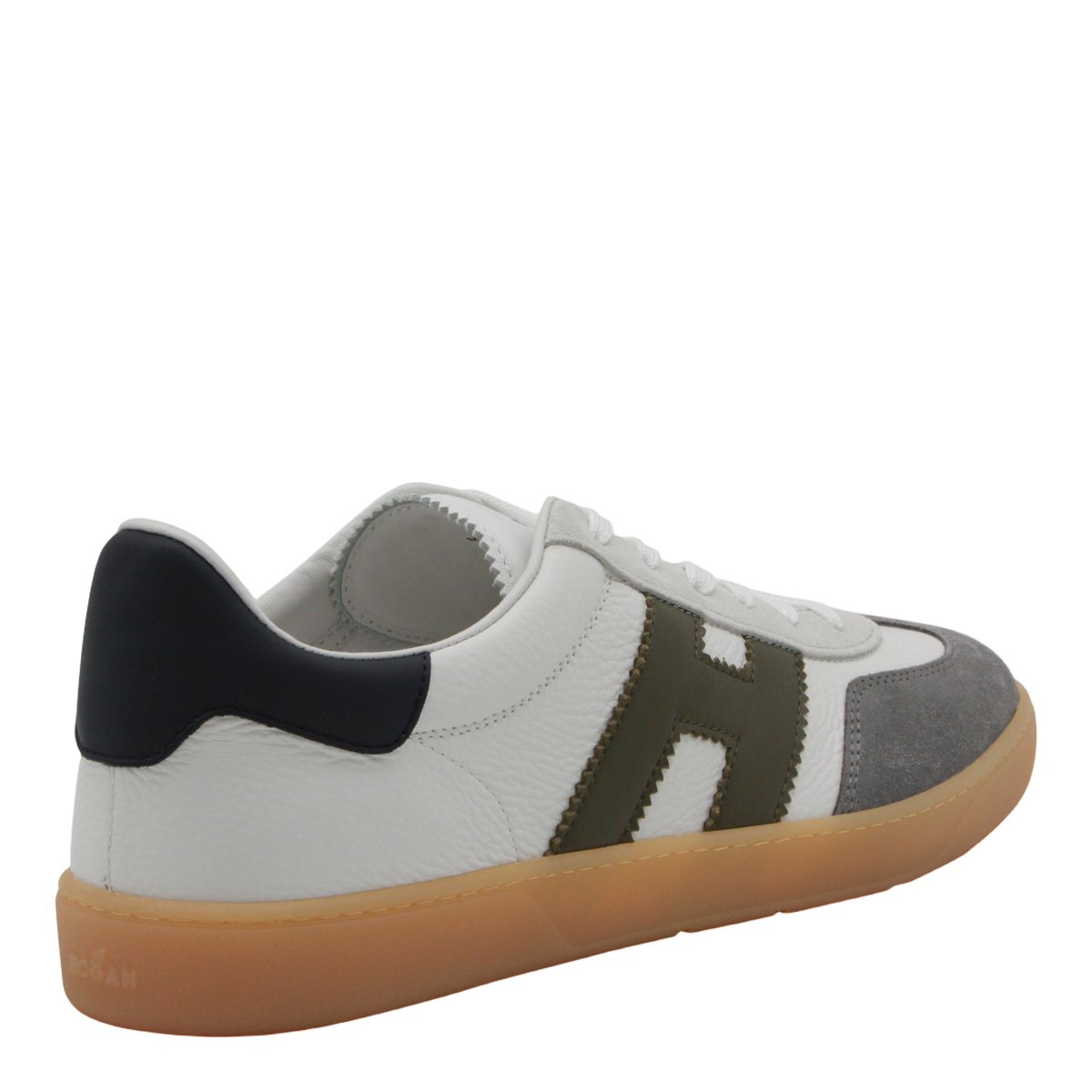 Low-Top Sneakers with Textured Leather