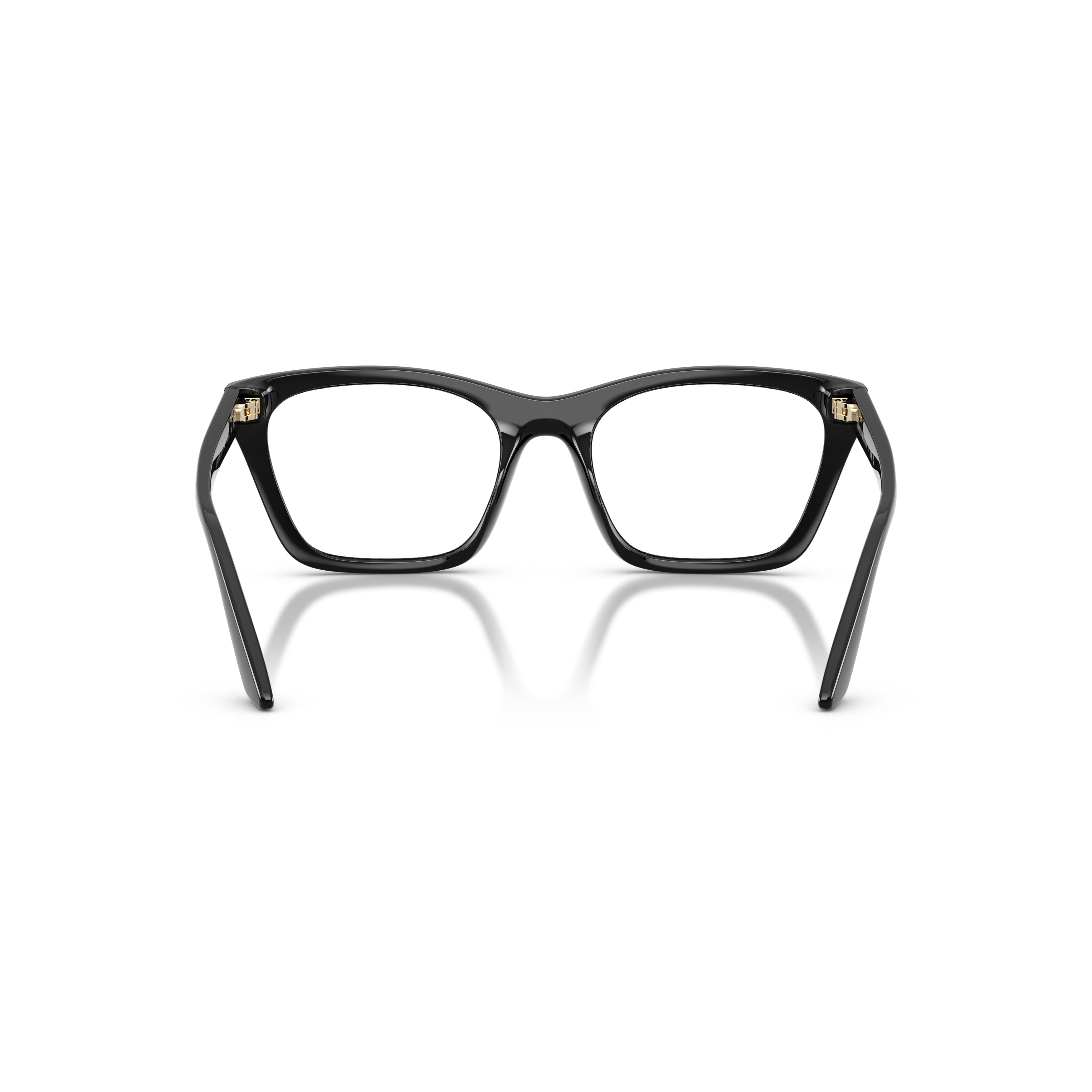 Rectangular Eyeglasses With Glossy Black Frame