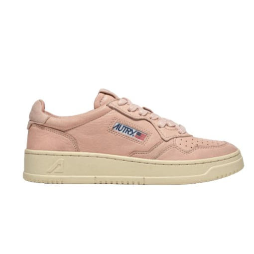 Soft Goat Leather Low-Top Sneakers with Padded Collar