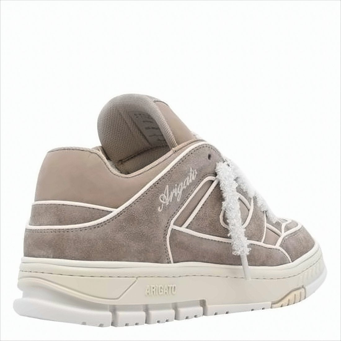 Taupe Sneakers with White Accents