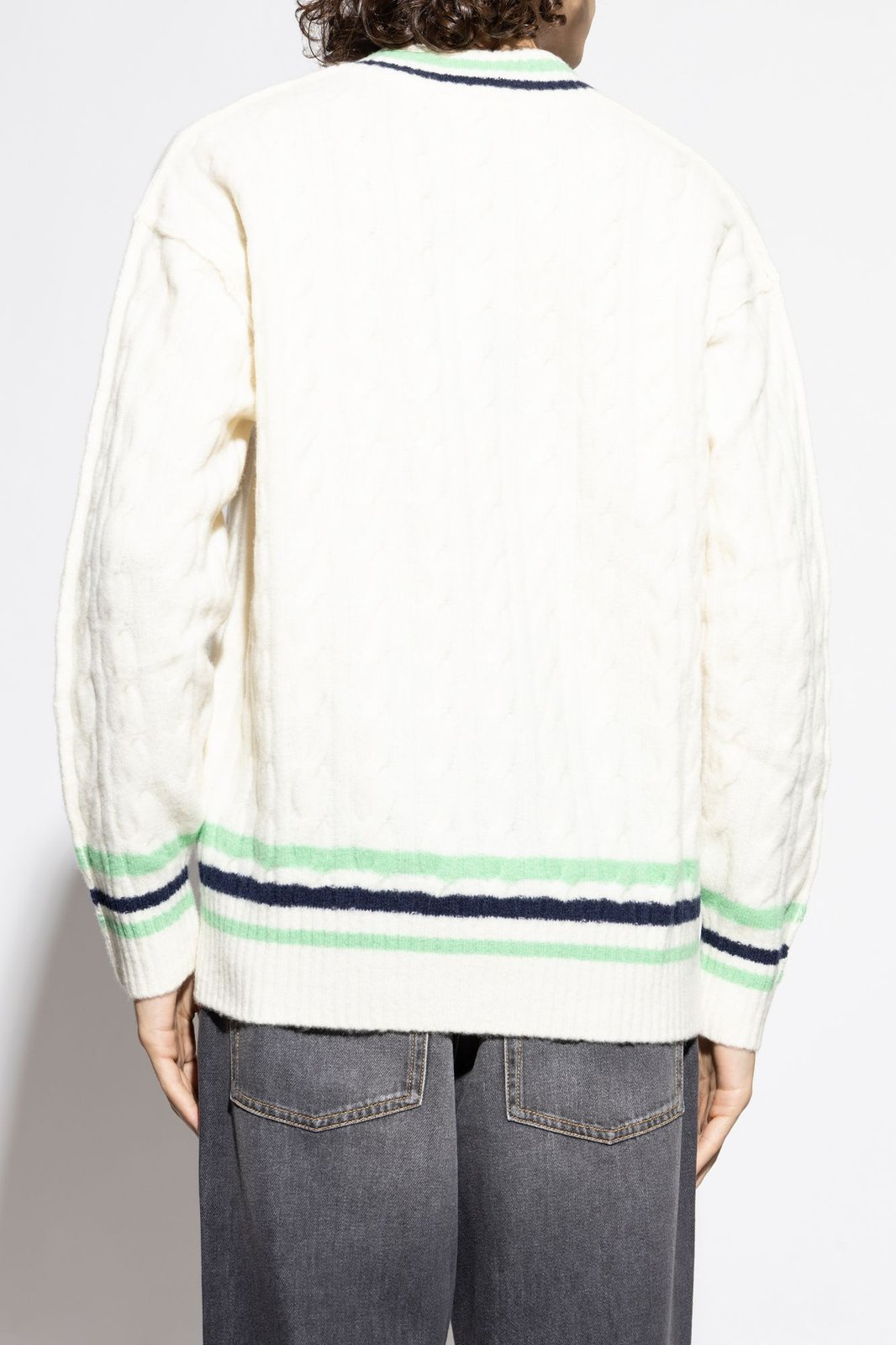 Cable Knit V-Neck Sweater