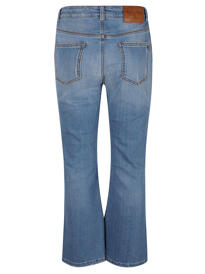 Straight-Leg Jeans With Flared Hem