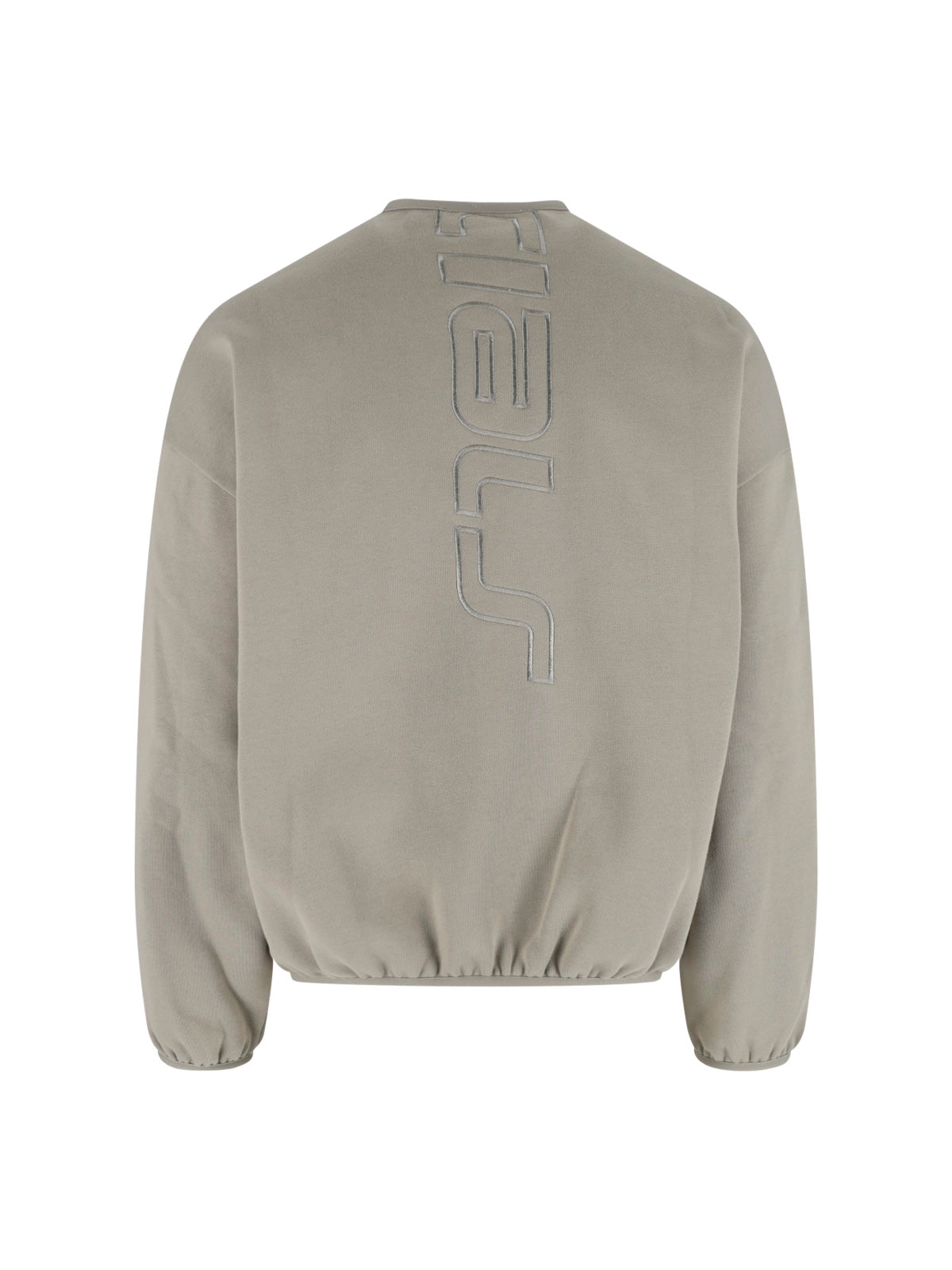 Grey Relaxed Embossed Vertical Logo Sweatshirt