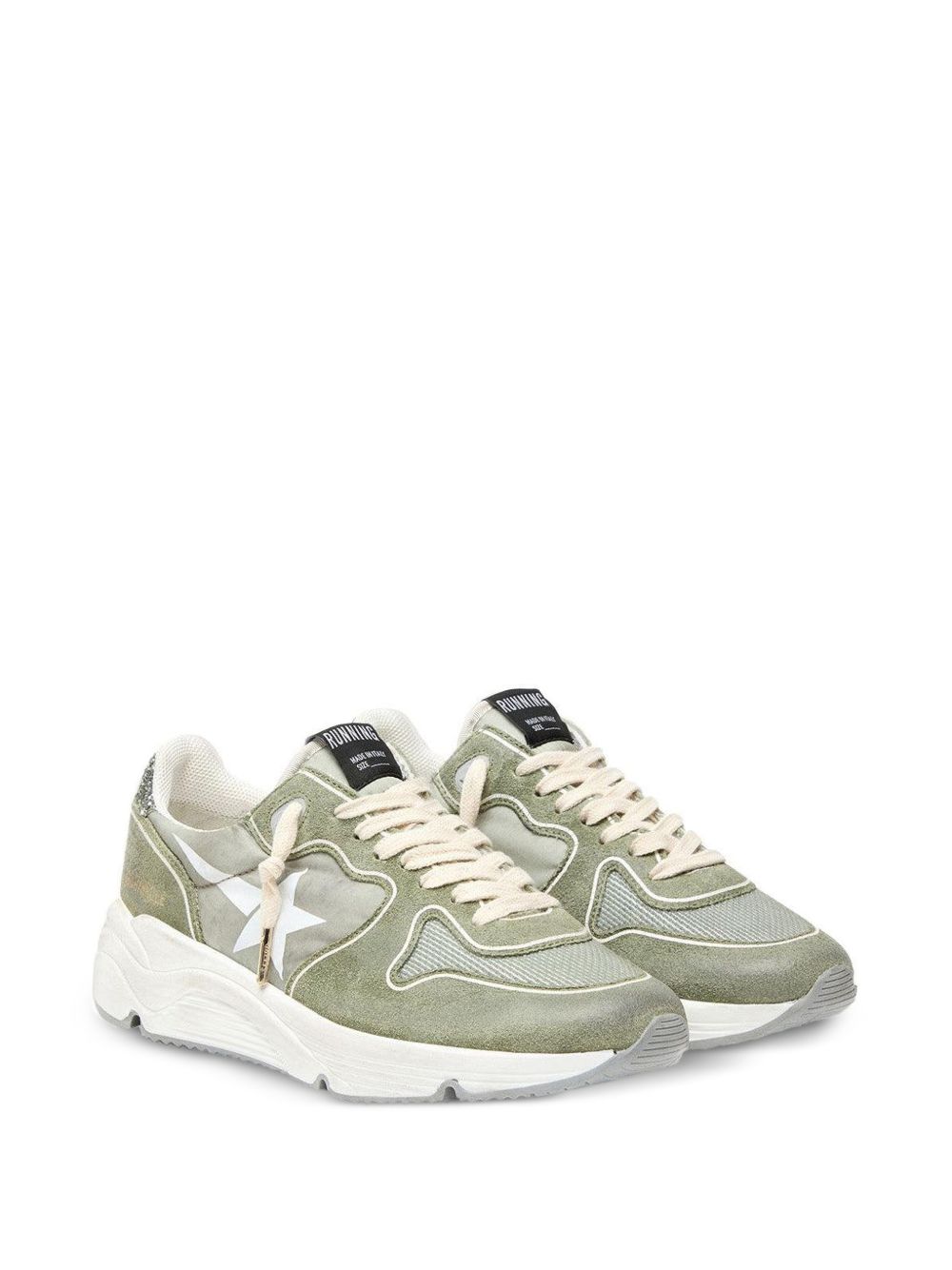 Sleek Silhouette Sneakers with Glittery Accents