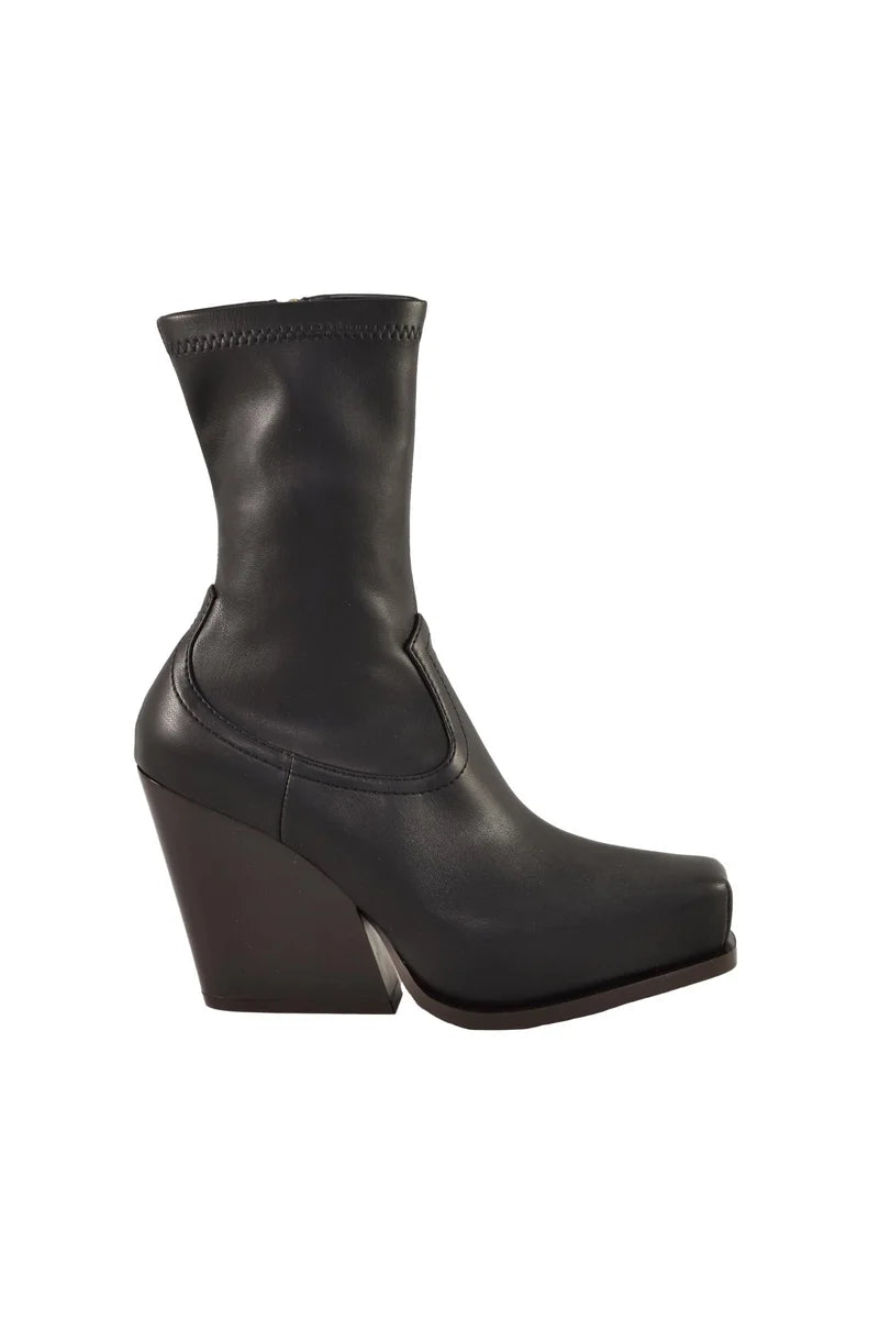 Leather Ankle Boots - Black