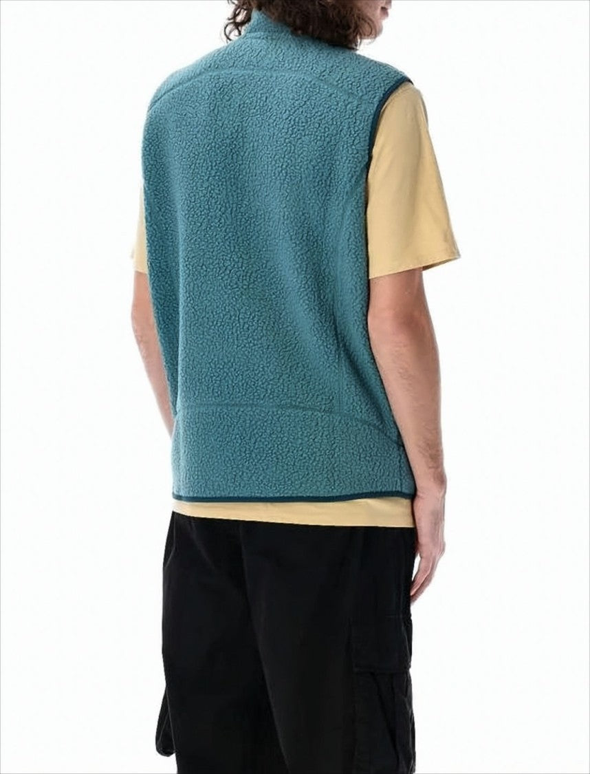 Relaxed-Fit Fleece Vest with Full Front Zipper