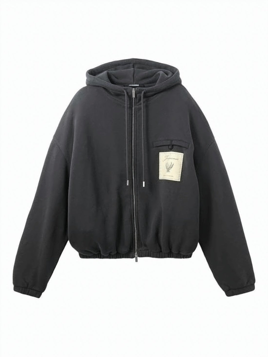 Cropped Hoodie with Adjustable Drawstring