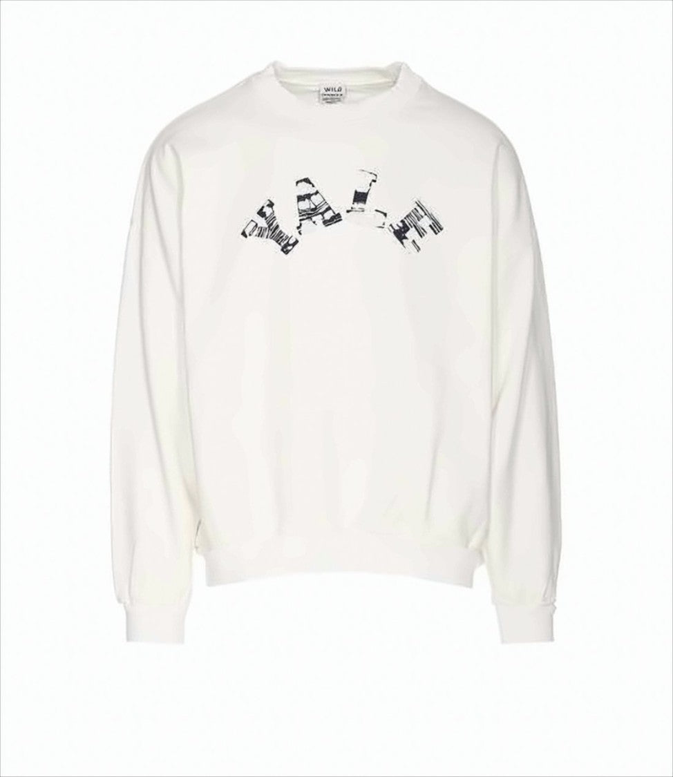 Relaxed-Fit Long-Sleeve Shirt with Distressed Graphic Print