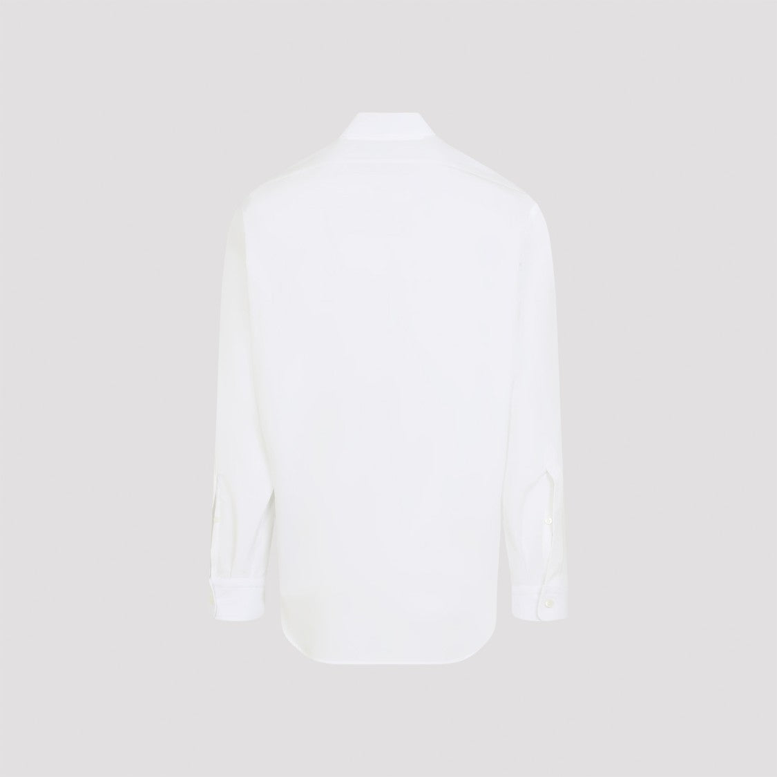 White Cotton Shirt With Pointed Collar