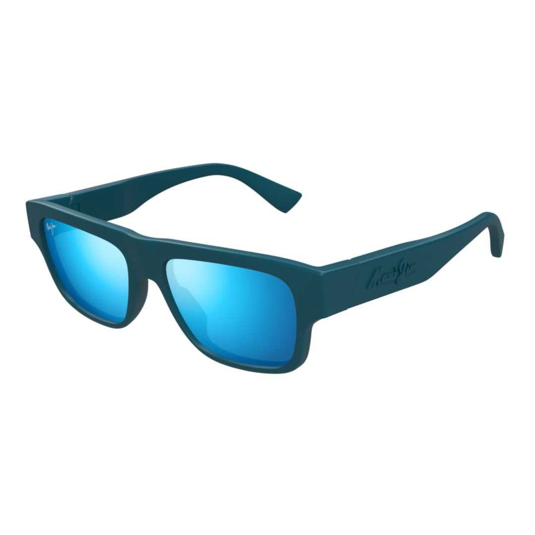 Kokua Rectangular Frame Sunglasses with Mirrored Lenses
