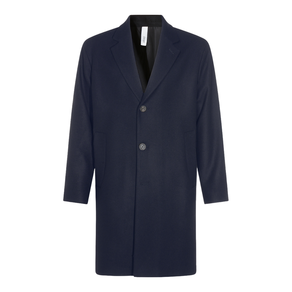 Long Tailored Coat with Notched Lapel