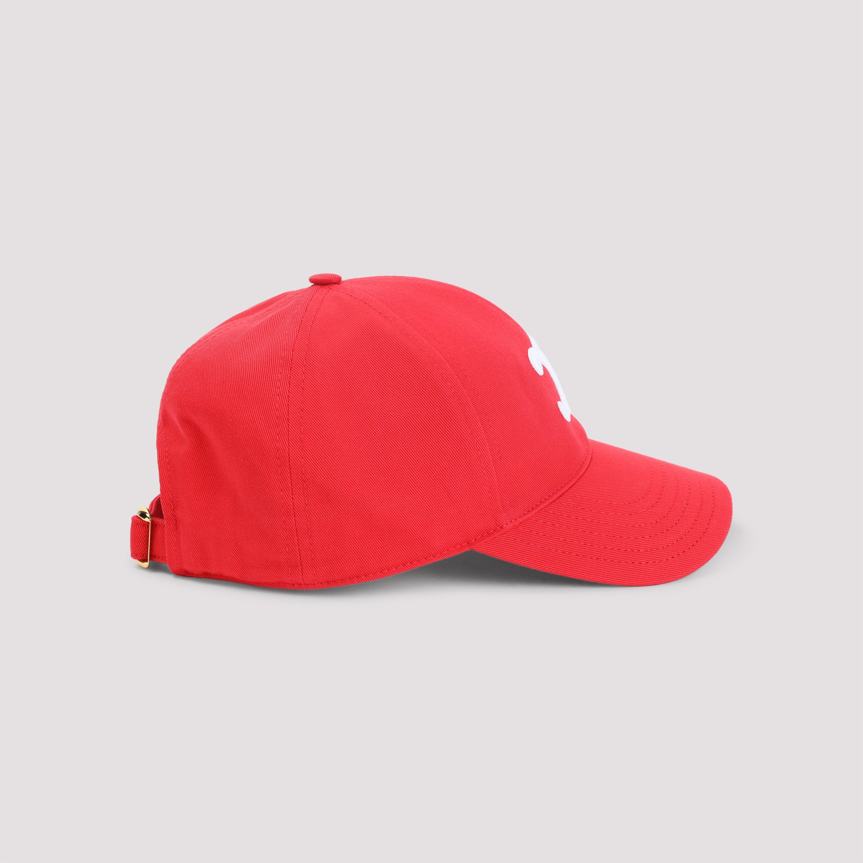Bright Red Baseball Hat with Contrast Logo